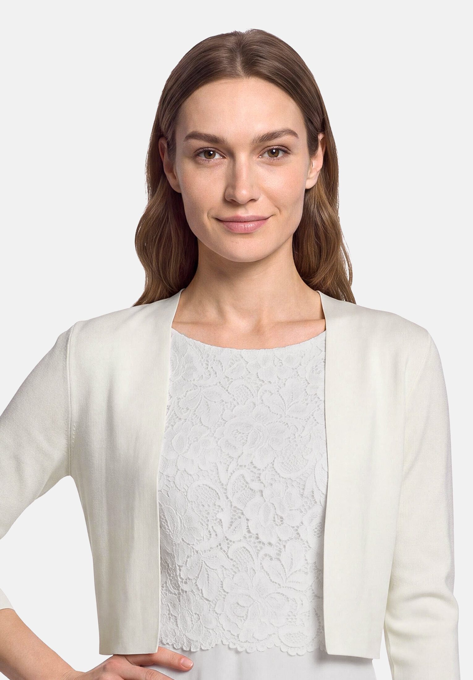 Vera Mont Strickjacke Damen langarm (1-tlg) Ärmelschlitz