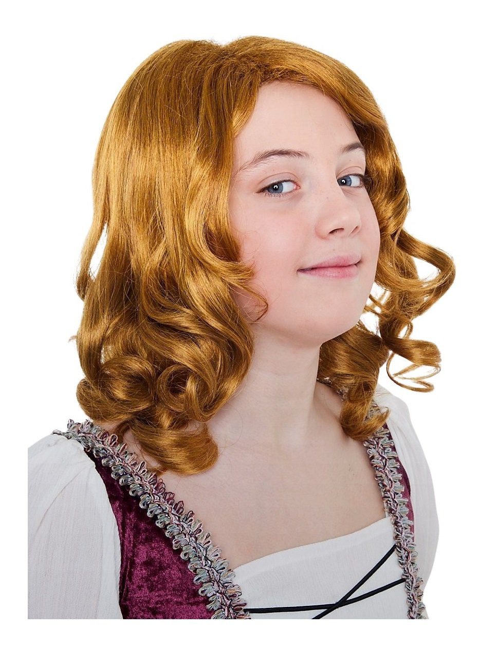 Kostüm-Perücke Schulterlange Kinderperücke rotblond