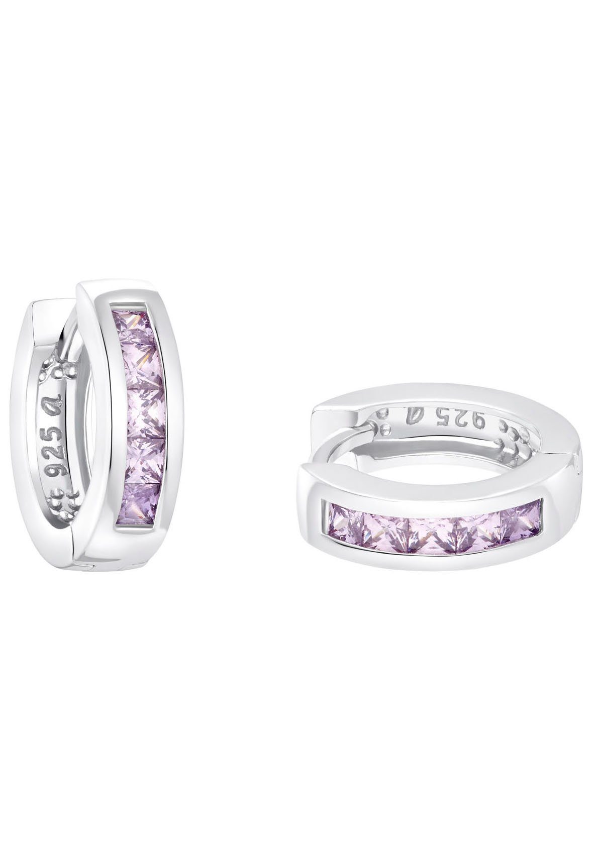 Amor Paar Creolen, mit Zirkonia (synth)