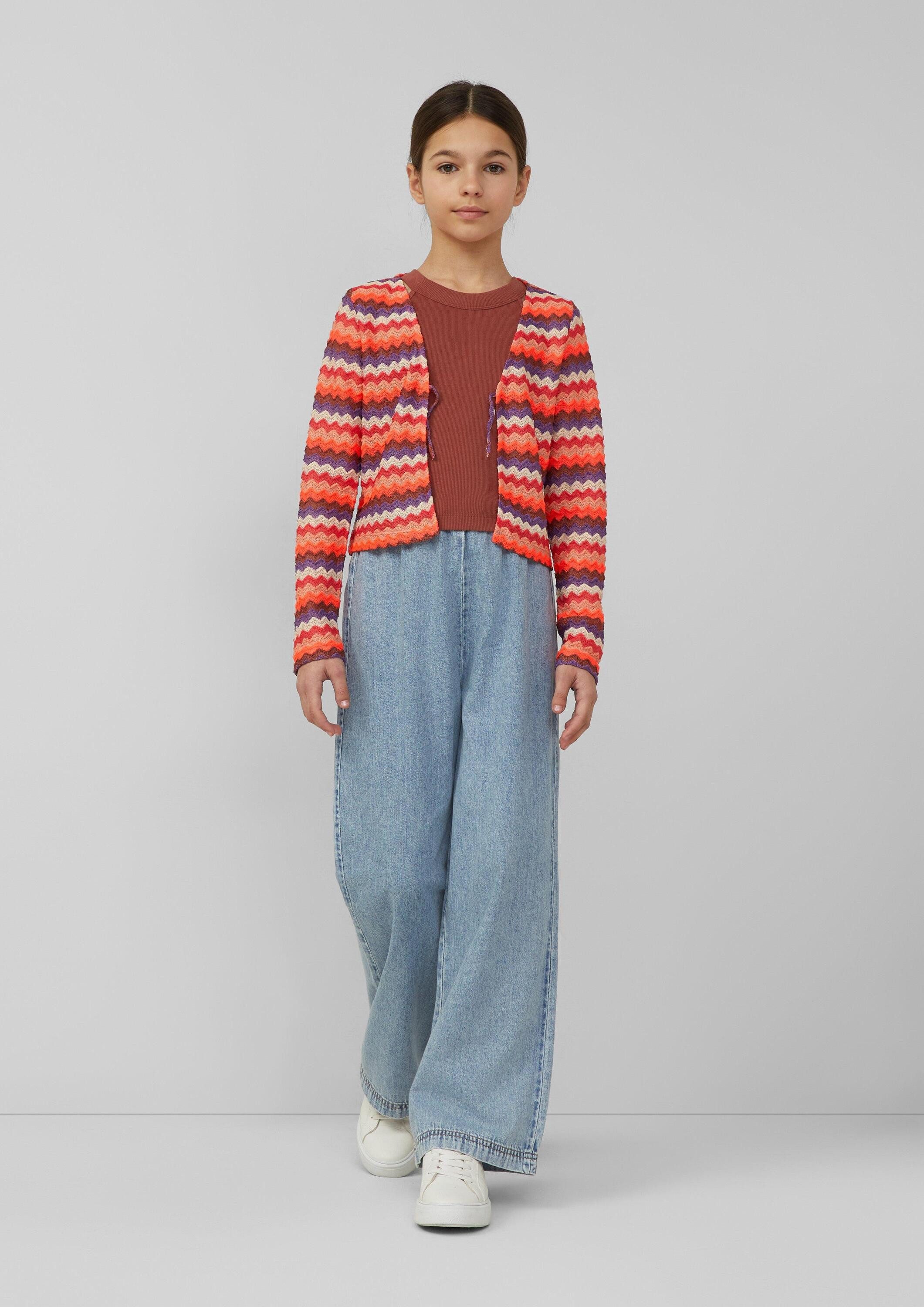 s.Oliver Muskelshirt T-Shirt Crop Top mit Rippstruktur
