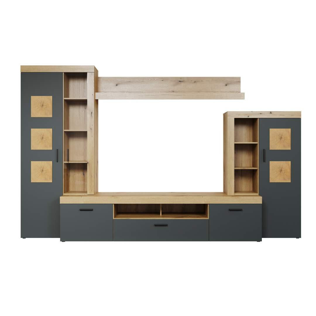 trendteam Regal Tyler Regal System Eiche dekor, grau.