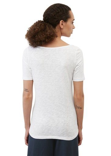 Marc T-shirt, T-Shirt short-sleeve, white boat-neck O'Polo