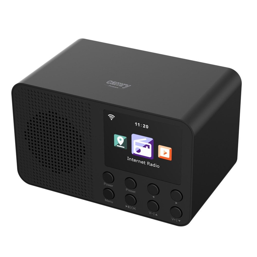 Camry CR 1918 Internet-Radio (WLAN Radio, Dual-Wecker, mit Bluetooth 2,4 GHz, 2,4 Zoll Küchenradio Wecker)