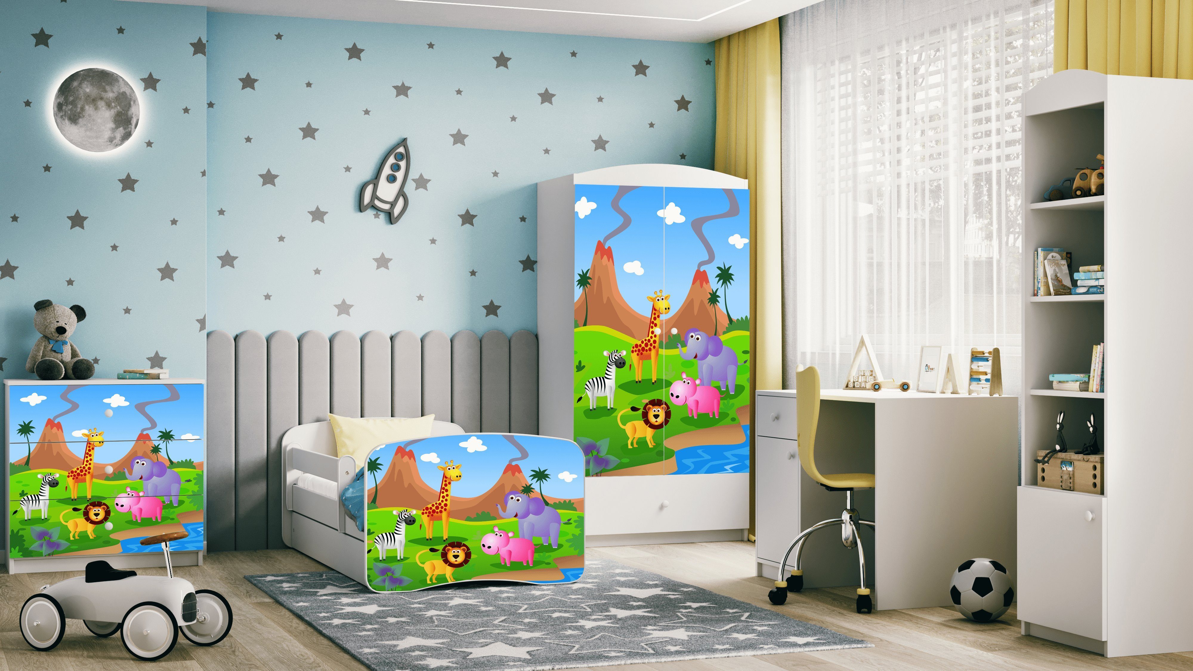 Bjird Kinderkleiderschrank Kleiderschrank Babydreams (4 Einlegeböden günstig online kaufen