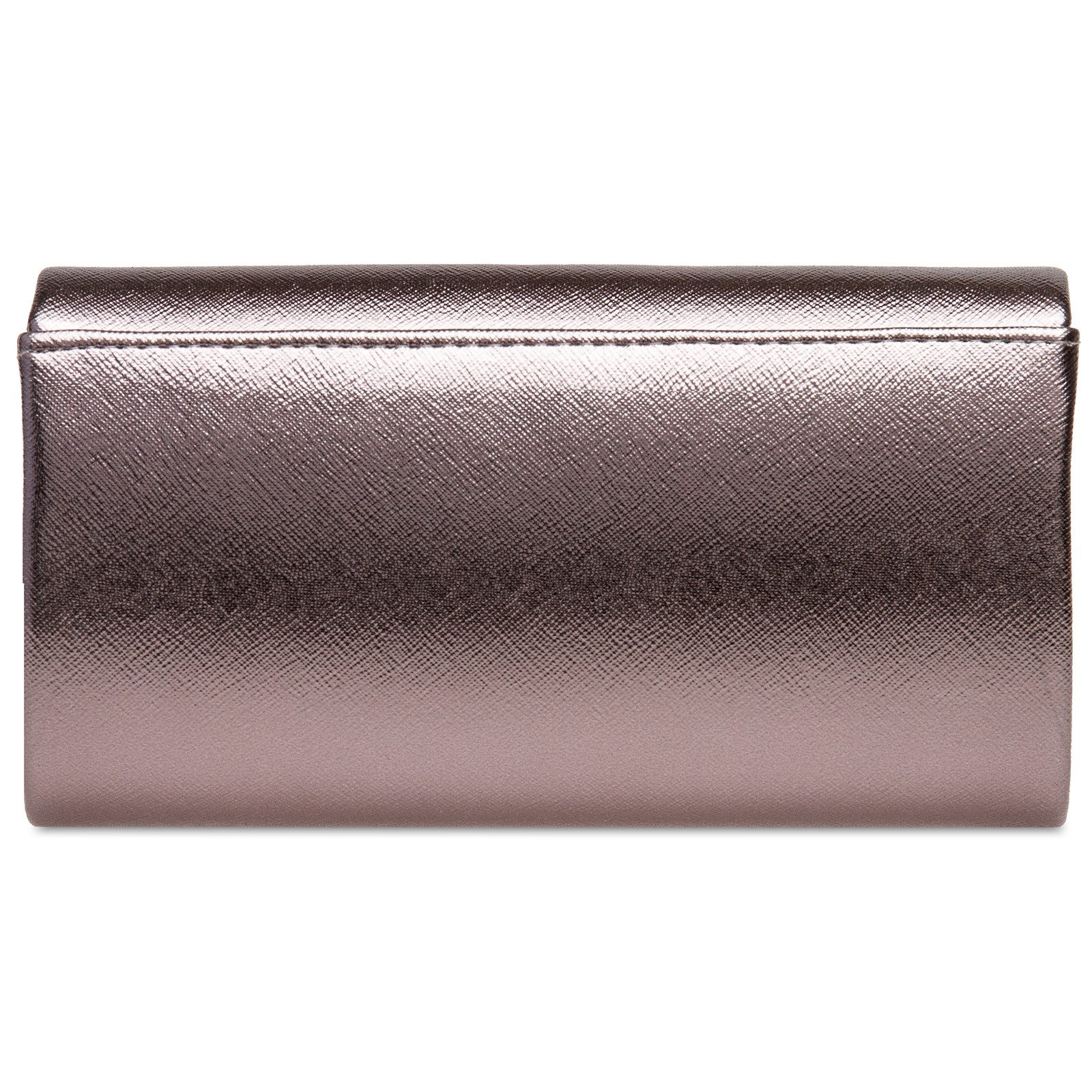 Caspar Clutch TA509 Damen Metallic Clutch Abendtasche mit ausgefallenem Strass Dekor