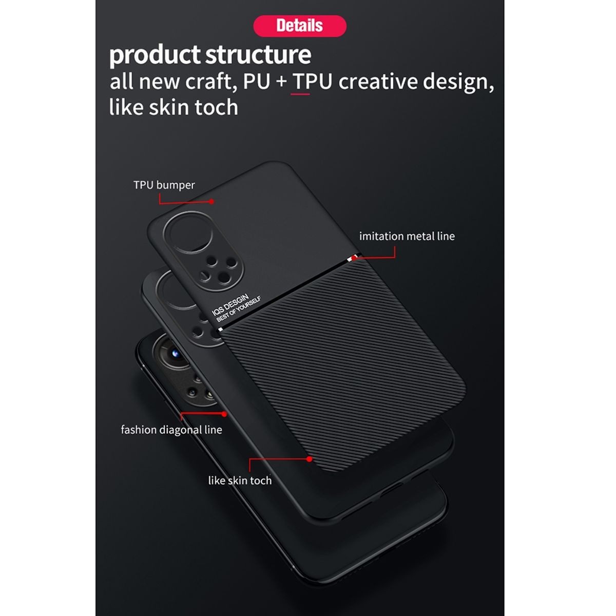 König Design Handyhülle Honor 50, Schutzhülle Case Cover Backcover Etuis Bumper