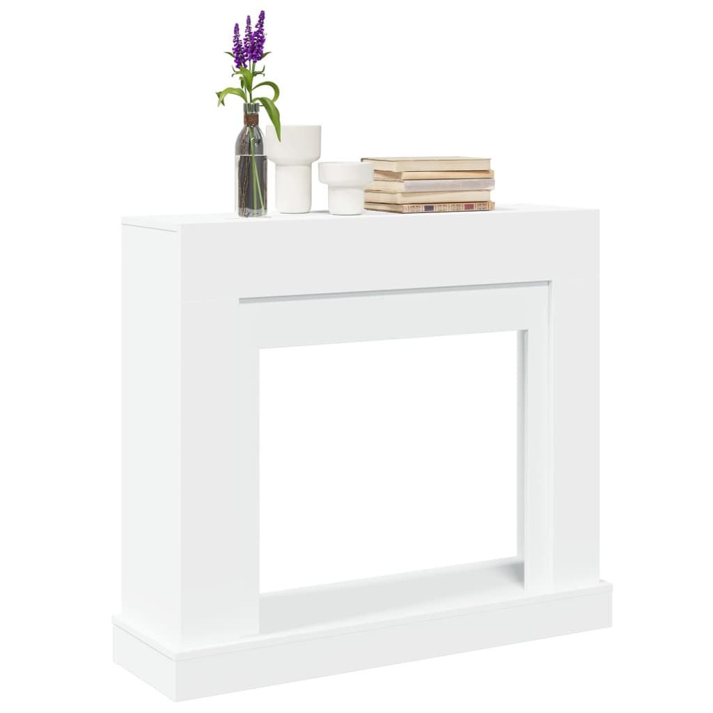 vidaXL Bodenschutzplatte NA Kaminumrandung Weiß 100x30x87,5 cm Spanplatte