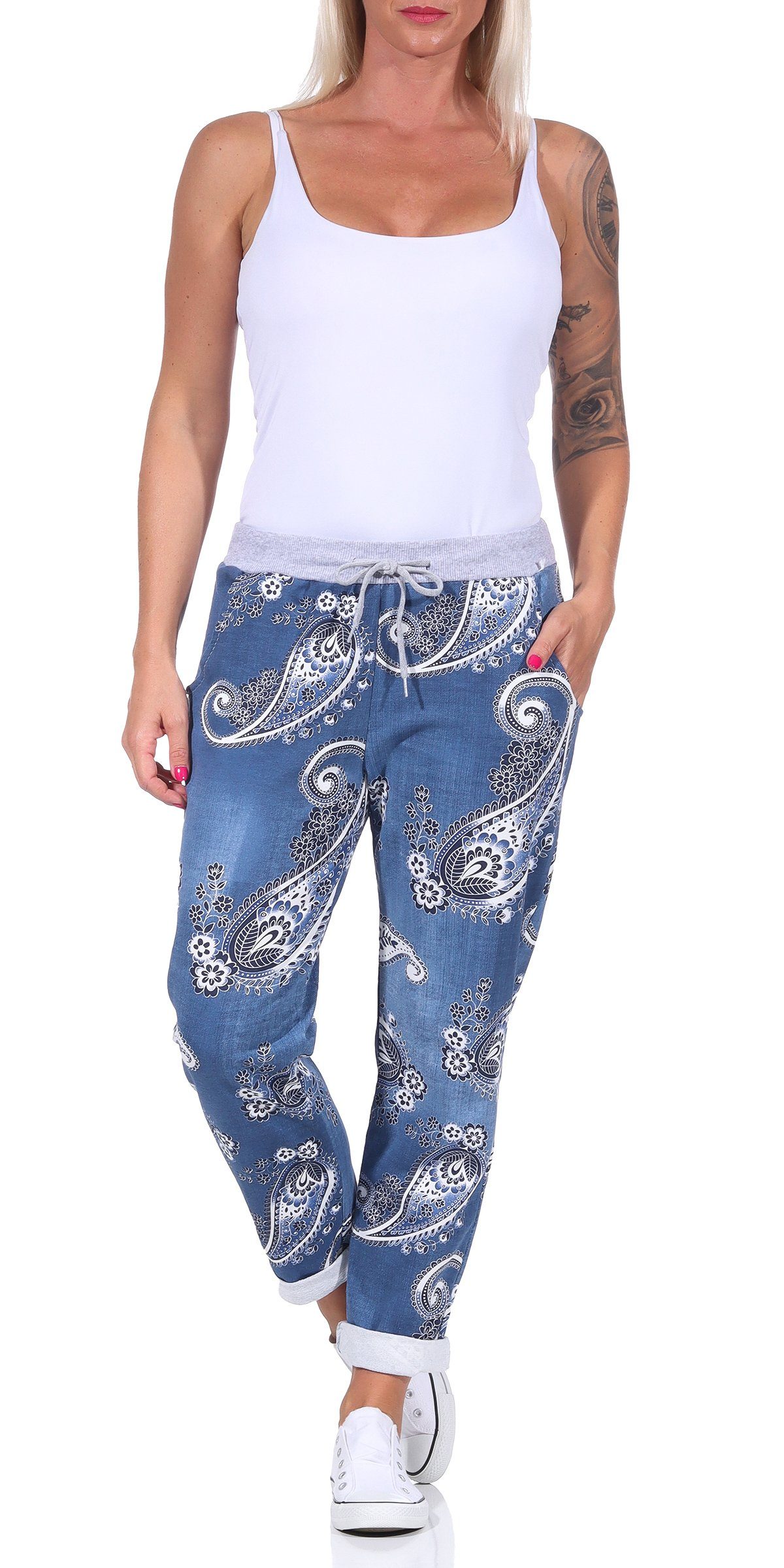 CLEO STYLE Jogginghose Jogginghose 91 Dunkelblau günstig online kaufen
