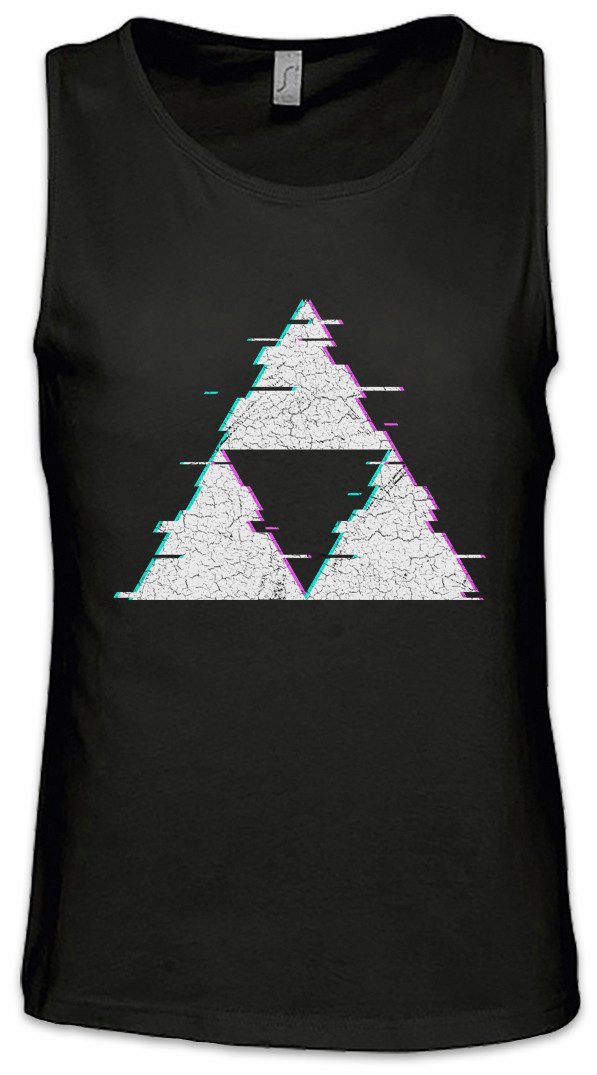 Urban Backwoods Tanktop Triforce Glitch Ärmelloses T-Shirt Symbol Sign Logo Insignia Golden Zelda The Hyrule Goddesses