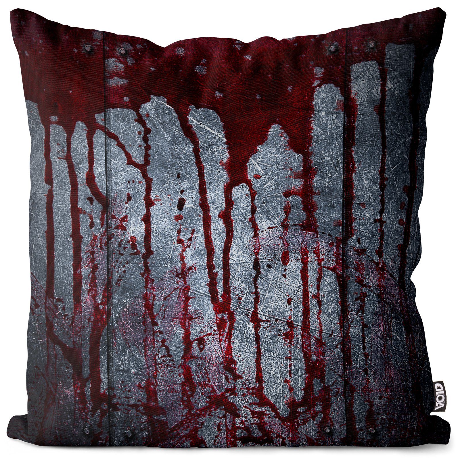 VOID Kissenbezug, (1 Stück), Halloween Blut Wand Kissenbezug Halloween Blut Metall Dark Kostüm Rav