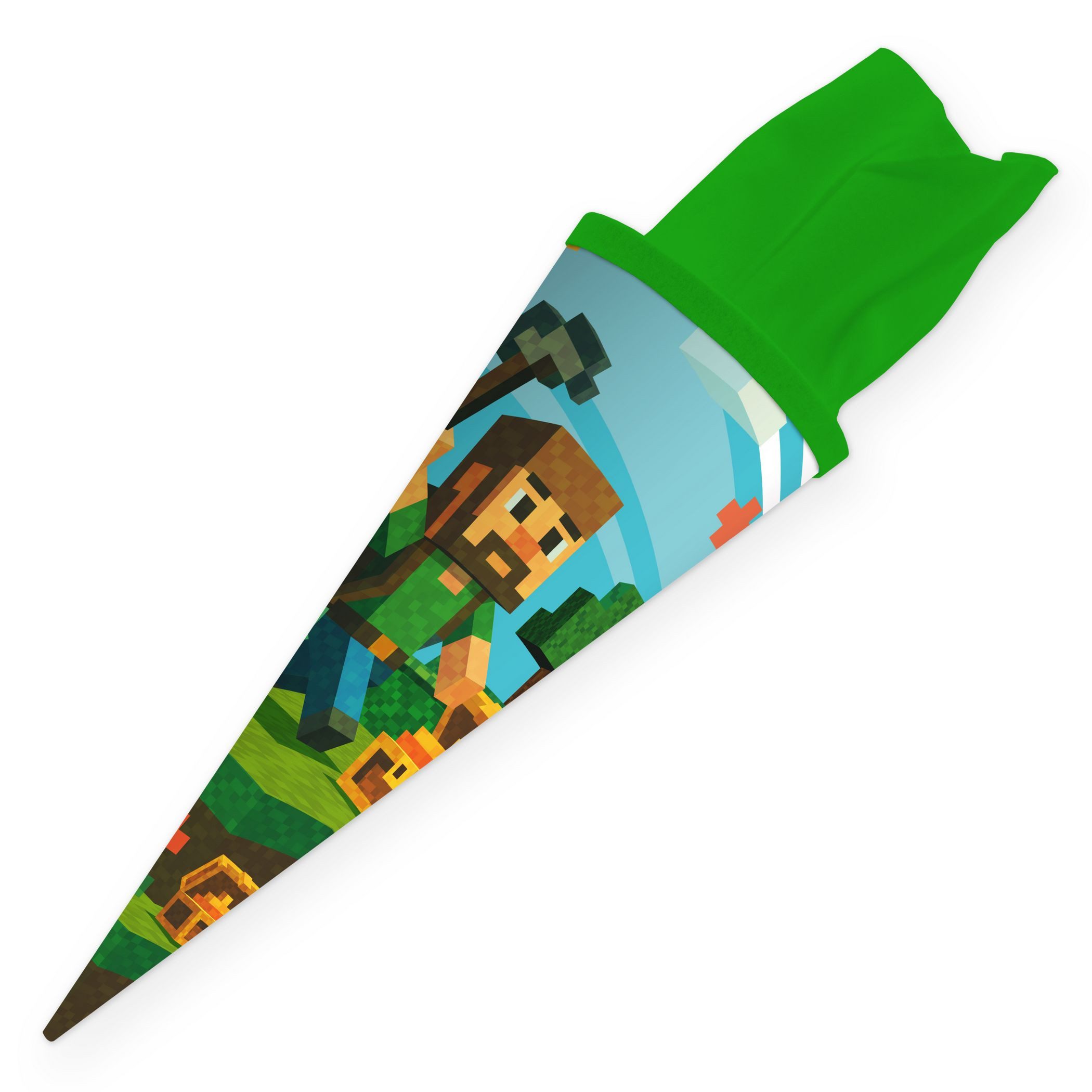 itenga Schultüte itenga Geschwister Schultüte 35cm Motiv Blockgame PIXEL