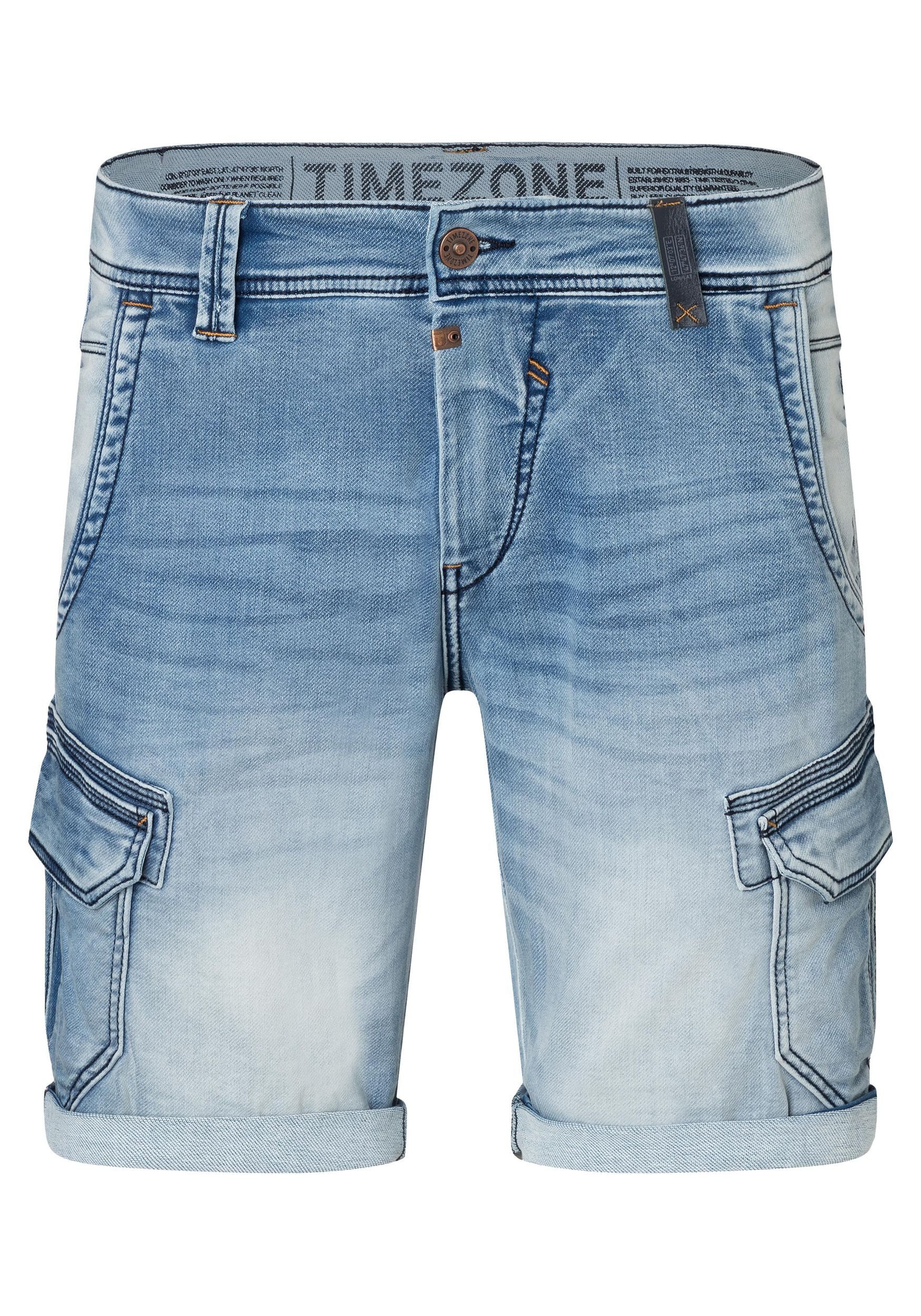 TIMEZONE Jeansshorts Slim Fit Cargo elegant mit Seitentaschen und Umschlag Slim StanleyTZ Short