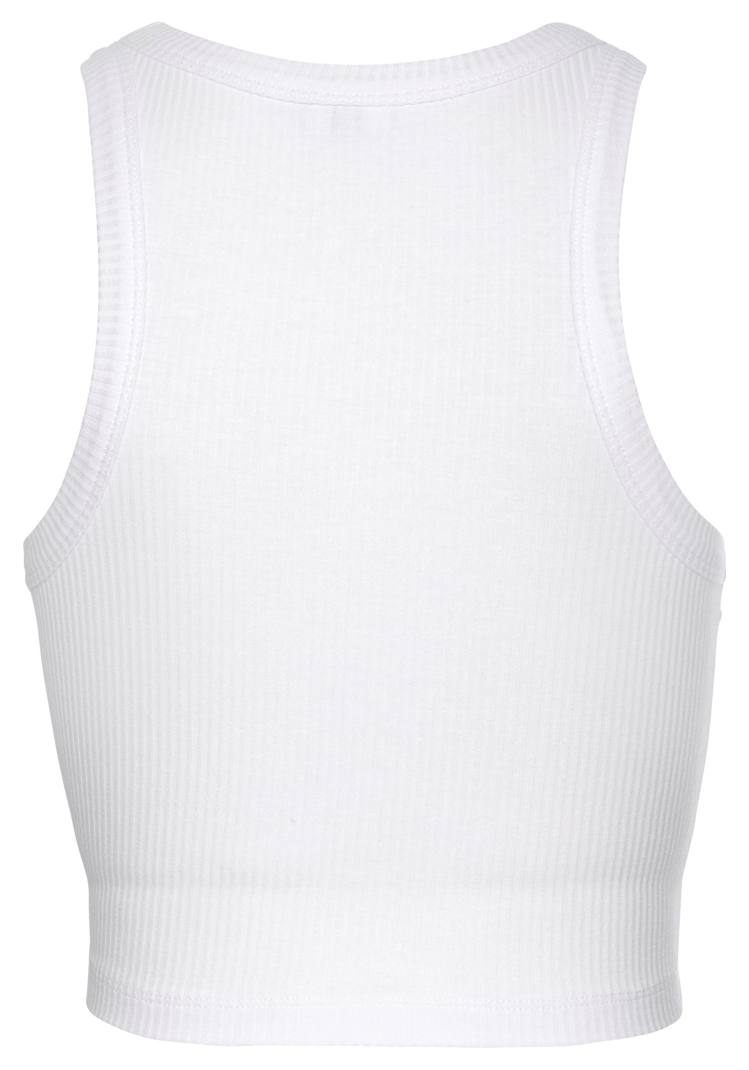 LASCANA Crop-Top (2er-Pack) aus weicher Rippware, sommerliche Basic Tops