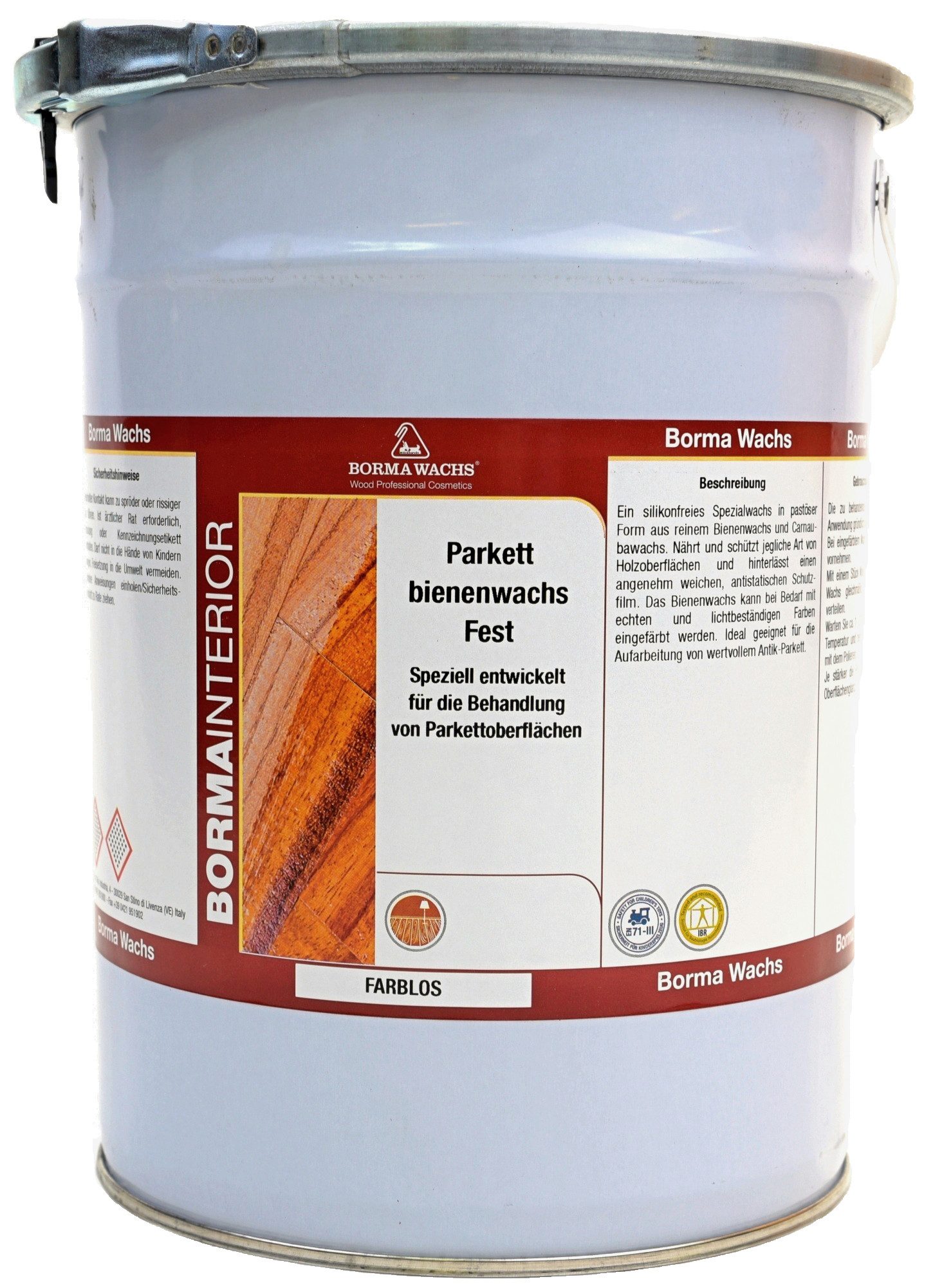 BORMA Parkett Wachs FEST - 5 Liter Schutzwachs, Transparent