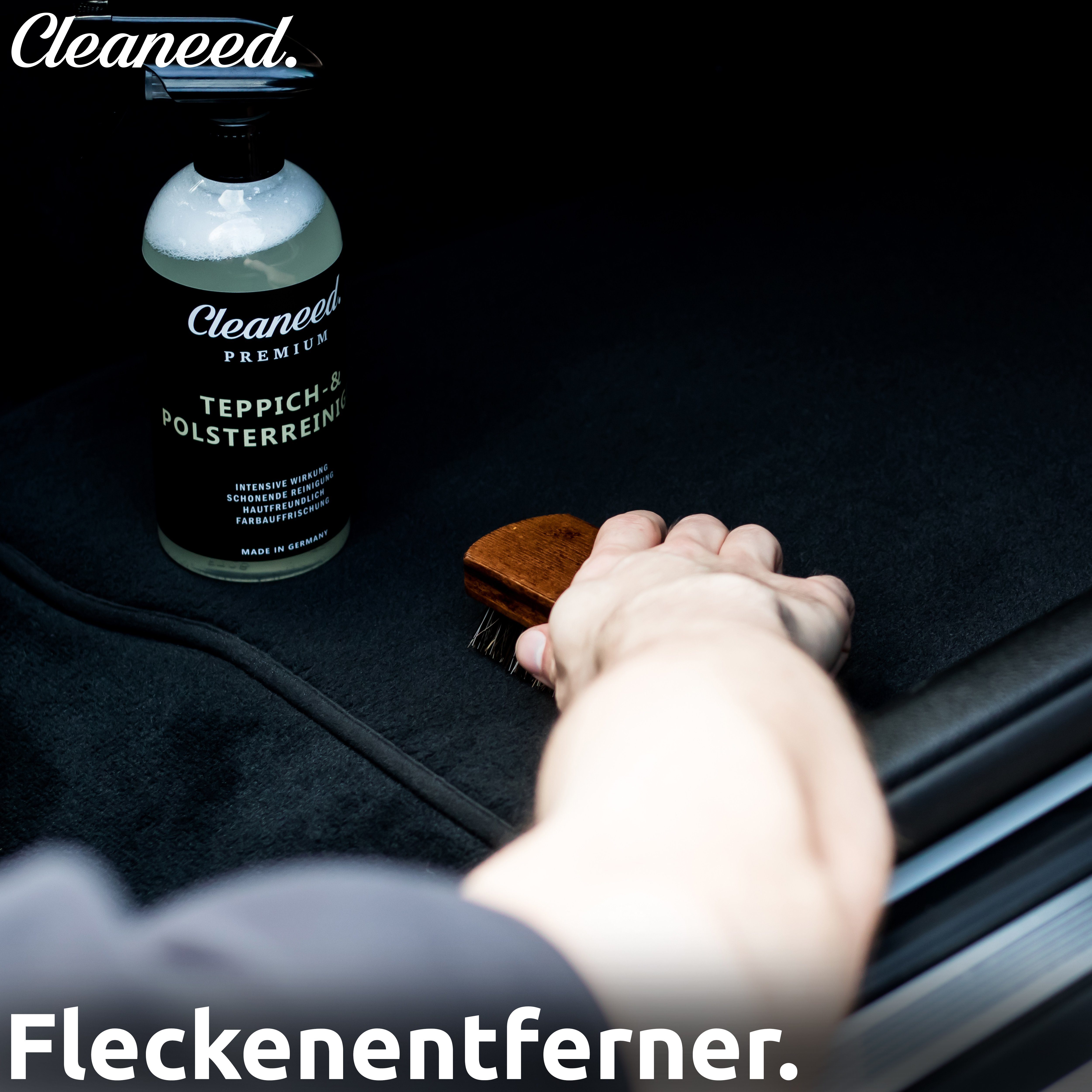 Cleaneed Premium Teppich- und Polsterreiniger Polsterreiniger (Made in Germany – Hautfreundlich, Schonende Reinigung, Farbauffrischung)