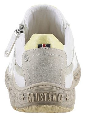 Mustang Shoes Sneaker mit Kontrastbesätzen, Weite G, Freizeitschuh, Halbschuh, Schnürschuh