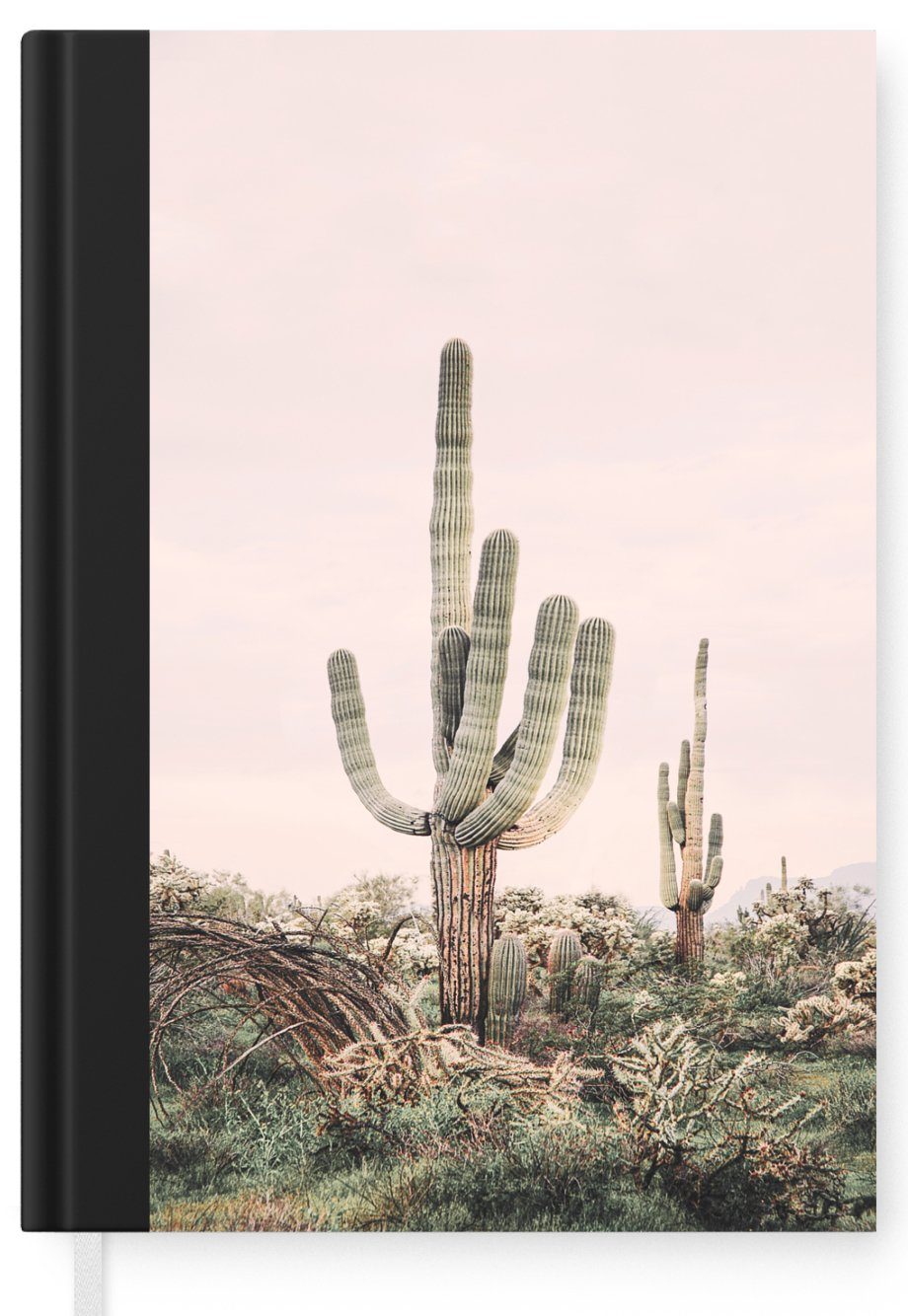 Tagebuch, - Natur Merkzettel, 98 Kaktus Haushaltsbuch - A5, Grün - MuchoWow Notizheft, Notizbuch Seiten, Pflanzen, Journal,