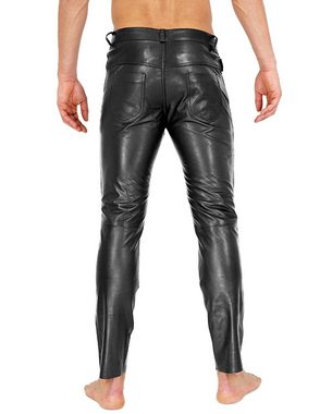 BOCKLE Lederhose Bockle® Tube Aniline Zip Lederhose Lederjeans Herren Leder Hose