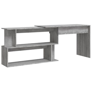 furnicato Schreibtisch Eckschreibtisch Grau Sonoma 200x50x76 cm Holzwerkstoff