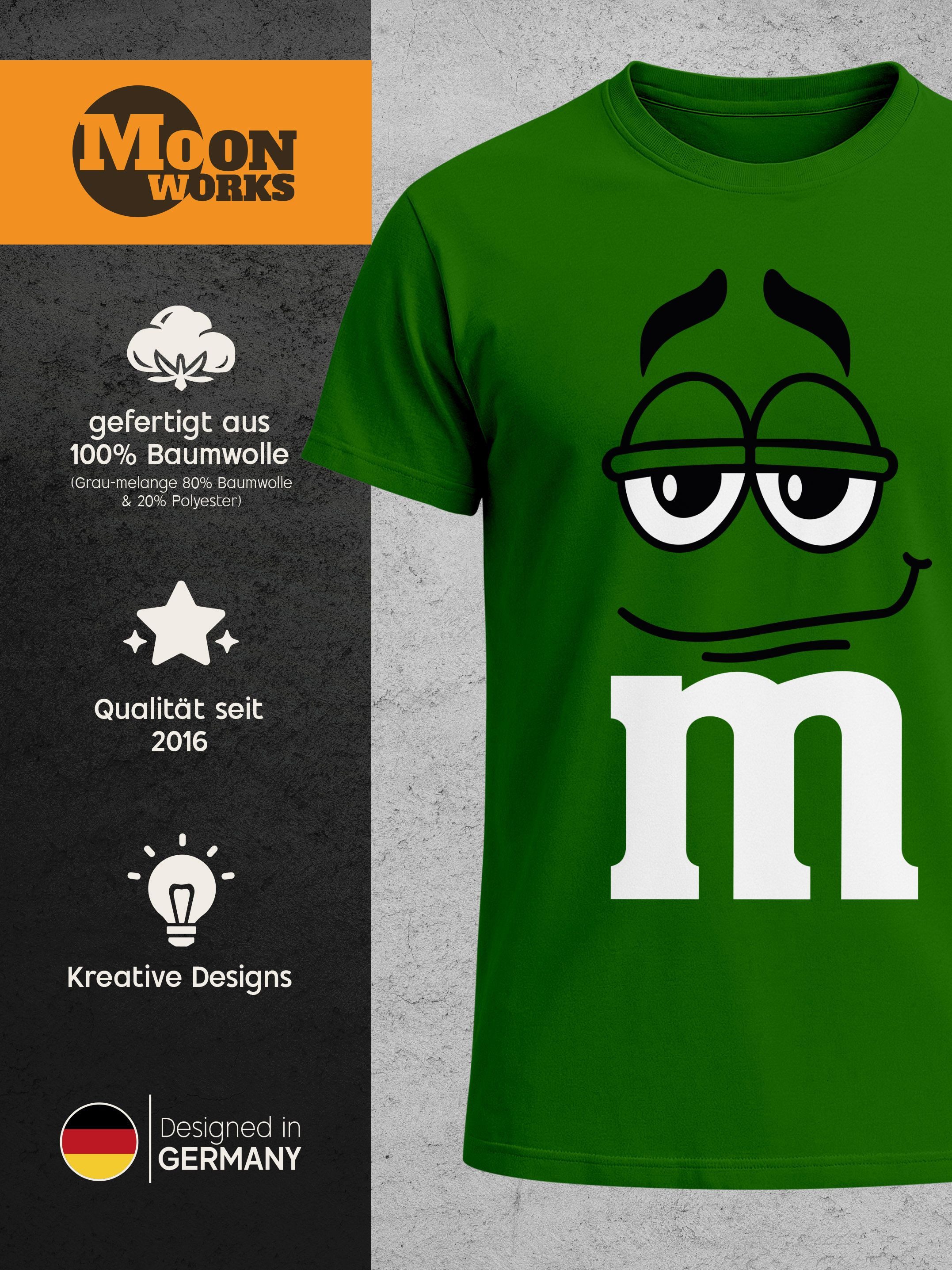 MoonWorks Print-Shirt Herren T-Shirt Fasching Karneval M Aufdruck Gruppenkostüm Verkleidung mit Print