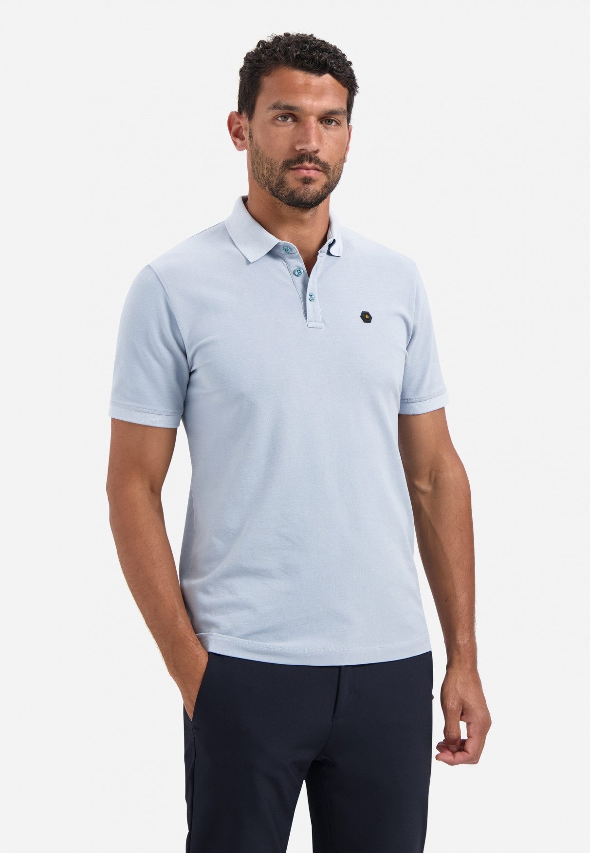 NO EXCESS Poloshirt Polo Pique Garment Dyed
