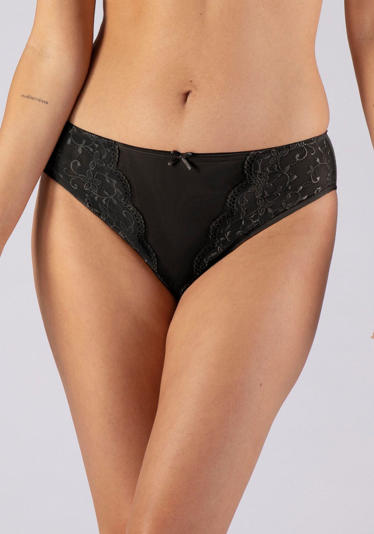 Nina Von C. Jazz-Pants Slips "Silver Edition" (2er Pack) eng, elastisch, bequem, feminin, mit Spitze, mit Schleife