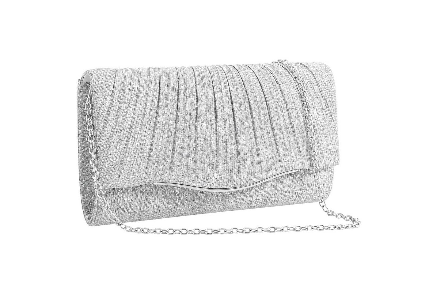 Keyura Abendtasche Damen Clutch Abendtasche Elegant mit Abnehmbarer Kette (Umschlagtasche Handtasche, für Hochzeit, Party, Ball, Braut, Cocktail), Festliche Umhängetasche