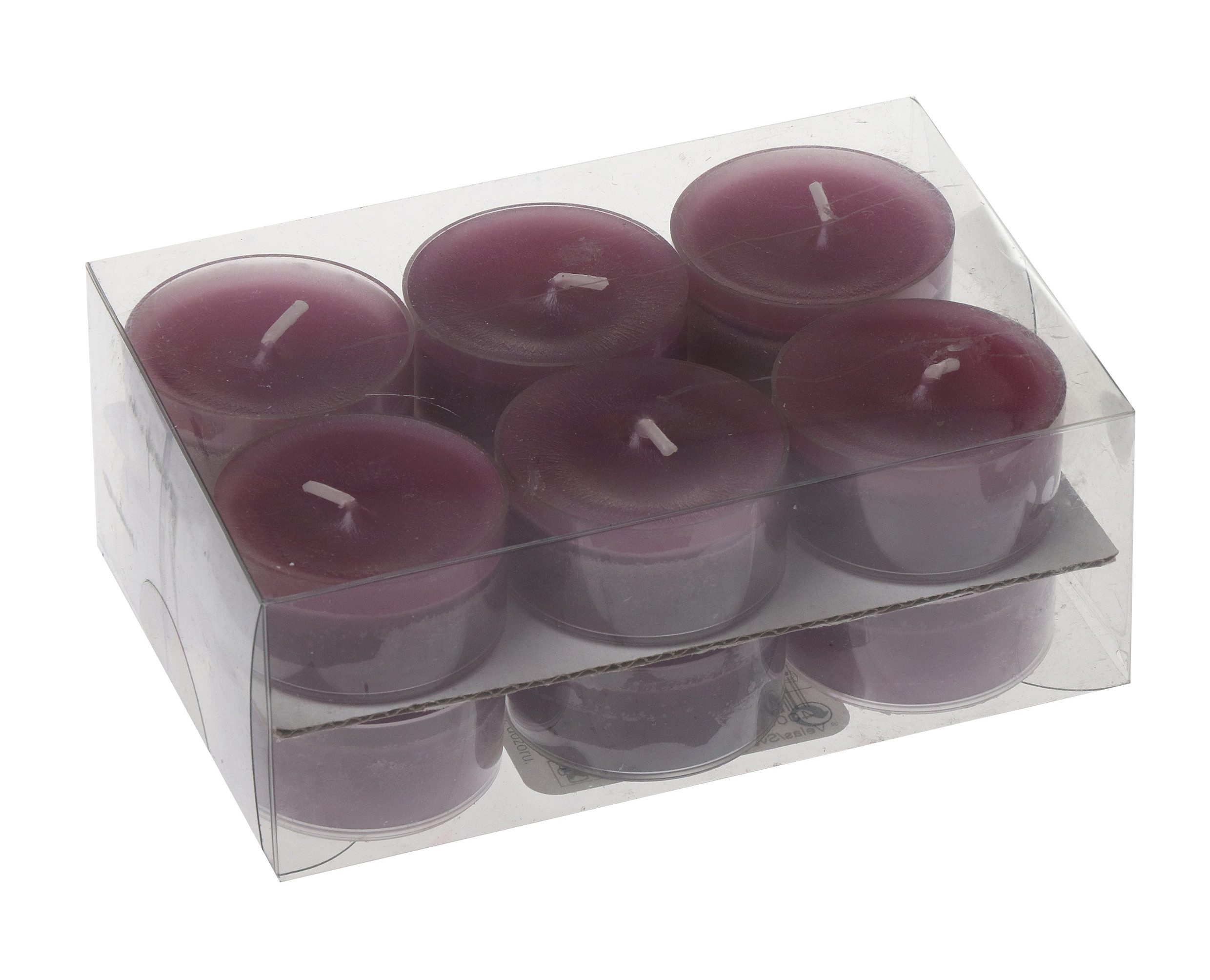 Teelicht Teelichter in Kunststoffhülle Brombeer 18/38mm, 12er-Pack