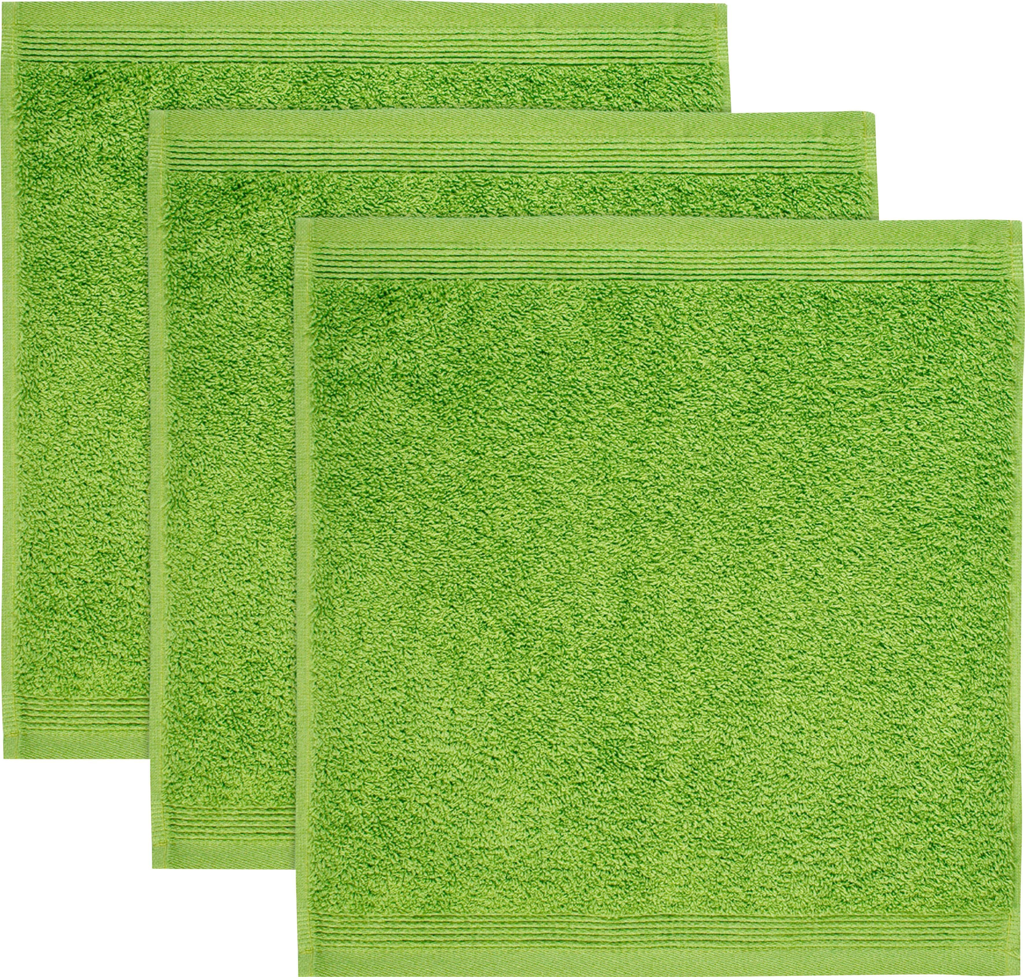 Möve Seiftuch Superwuschel, (Set, 3-St), Seiftuch Set mit Bordüre, 100% Premium Cotton Baumwolle, weich