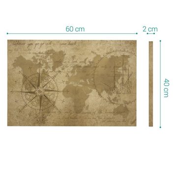 Navaris Magnettafel Magnetpinnwand Memoboard - 60x40 cm abwaschbar mit Halterung, (1-tlg)