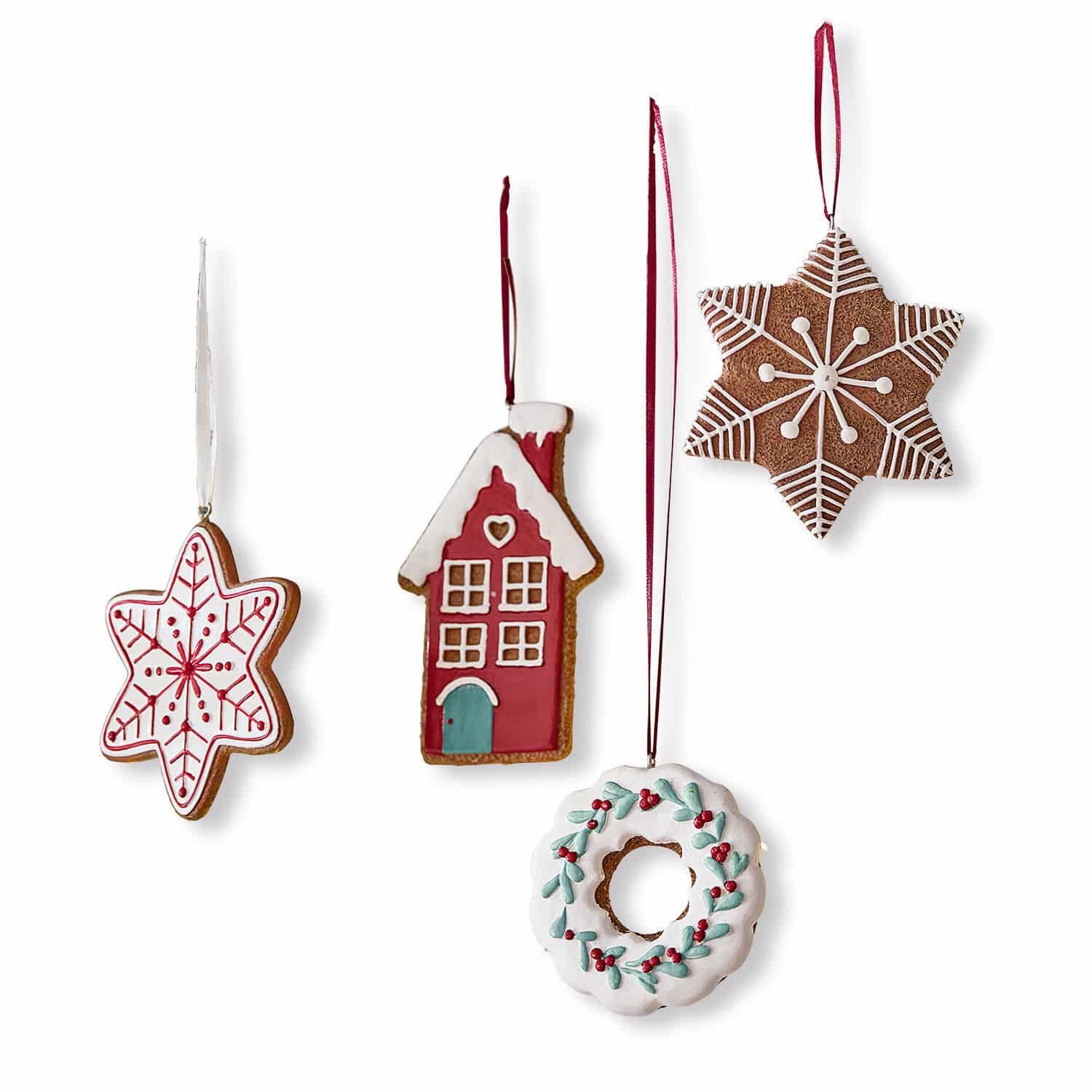 Mirabeau Christbaumschmuck Anhänger 4er Set Hestur bunt, Weihnachtsdekoration