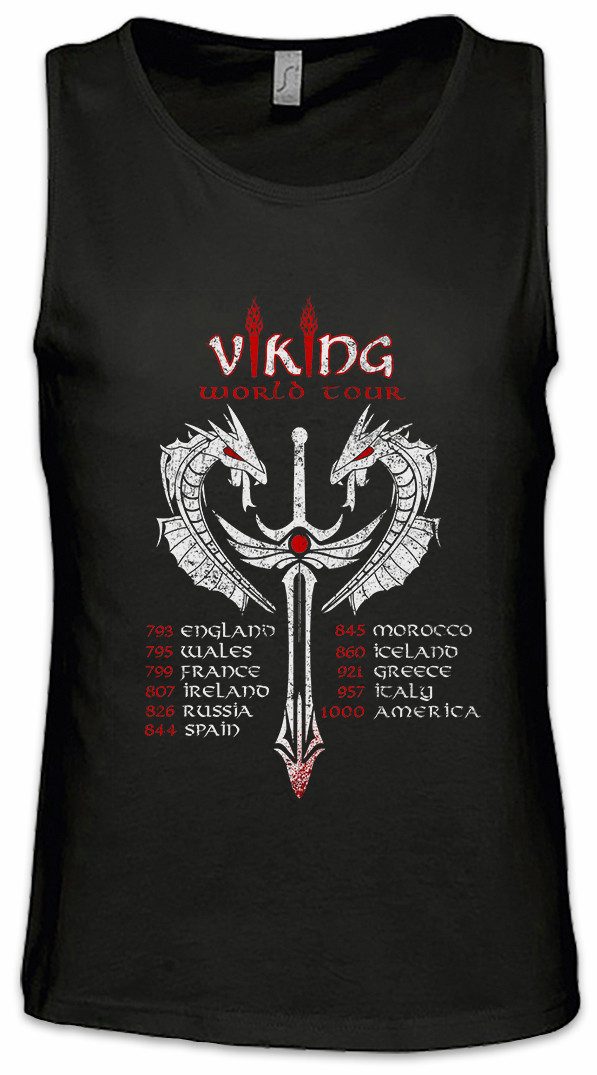 Tanktop Viking World Tour Ärmelloses T-Shirt Vikings Wikinger Drachenboot