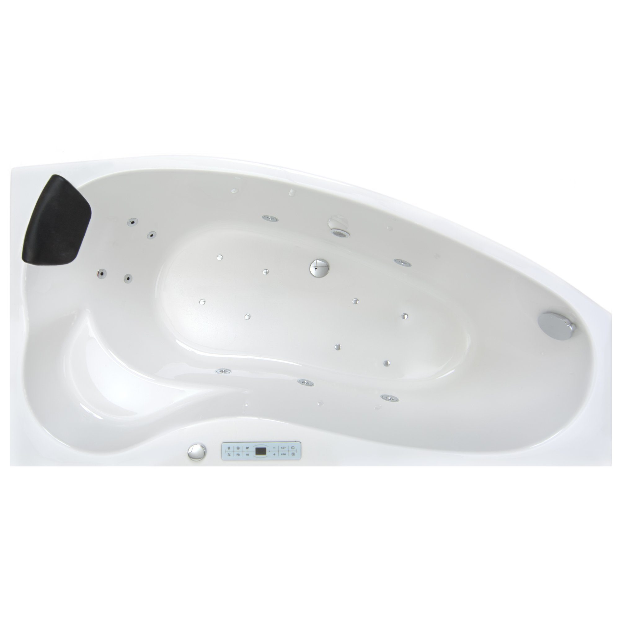 Thumbnail - Basera® Whirlpool-Badewanne PREMIUM Indoor Eck-Whirlpool Badewanne Formentera Rechts 160 x 90 cm, (Komplett-Set), mit 17...