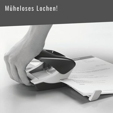 LEITZ Lochstanzer NeXXt Bürolocher für 25 Blatt, Locher fürA4, A5, A6