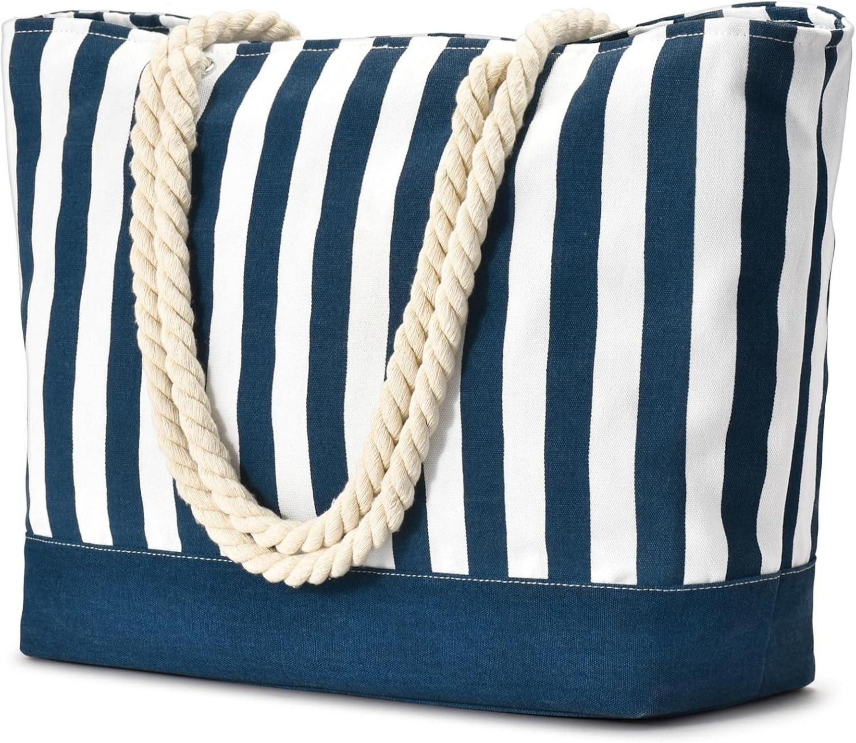 Strandtasche Strandtasche Damen Groß Tote Bag Wasserdicht XXL Urlaub Dunkelblau