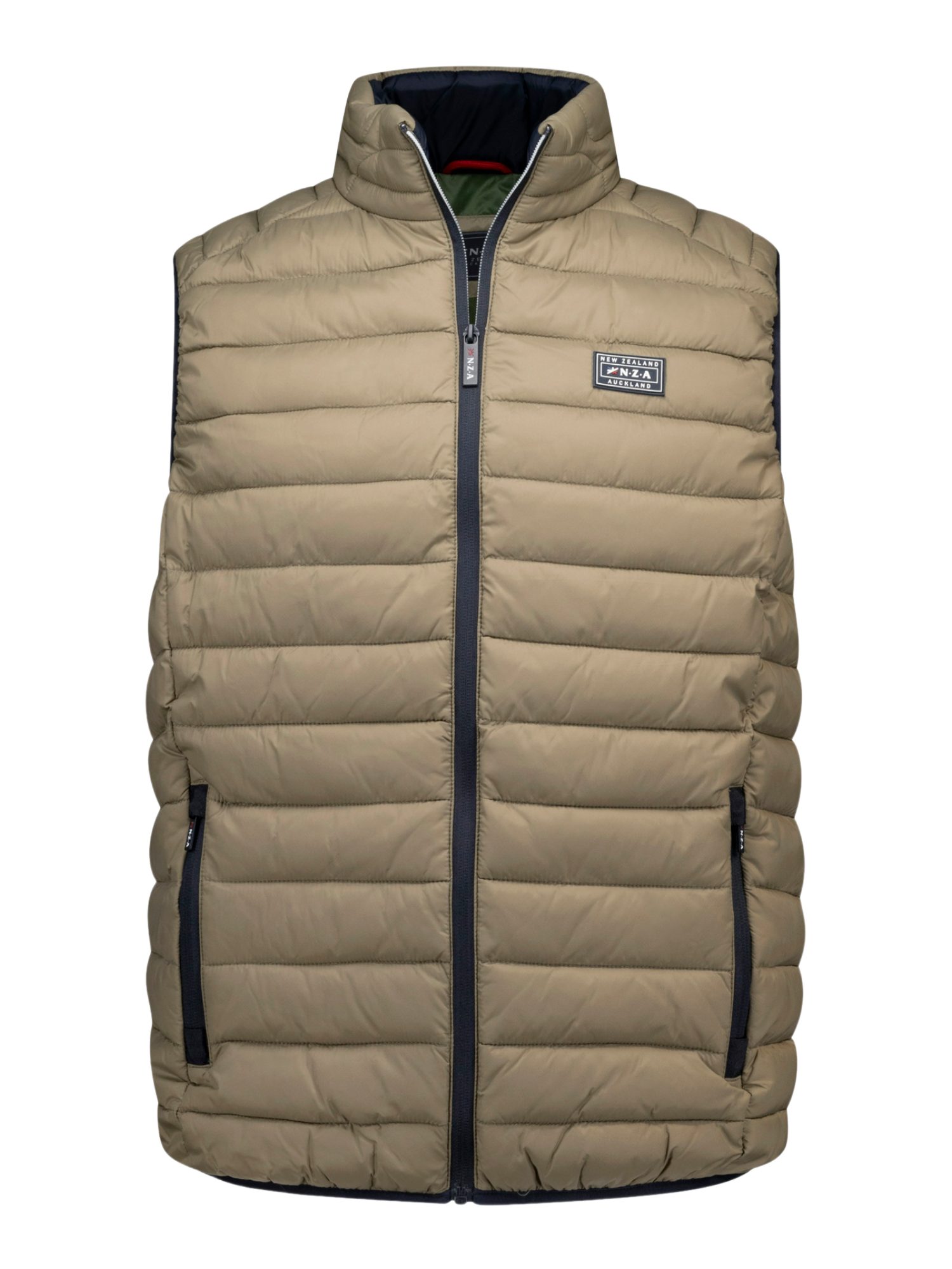 New Zealand Auckland Outdoorjacke NZA263 G natur,Casual,Polyamid,Unifarben,Stehkragen,Ärmellos,Regular Fit