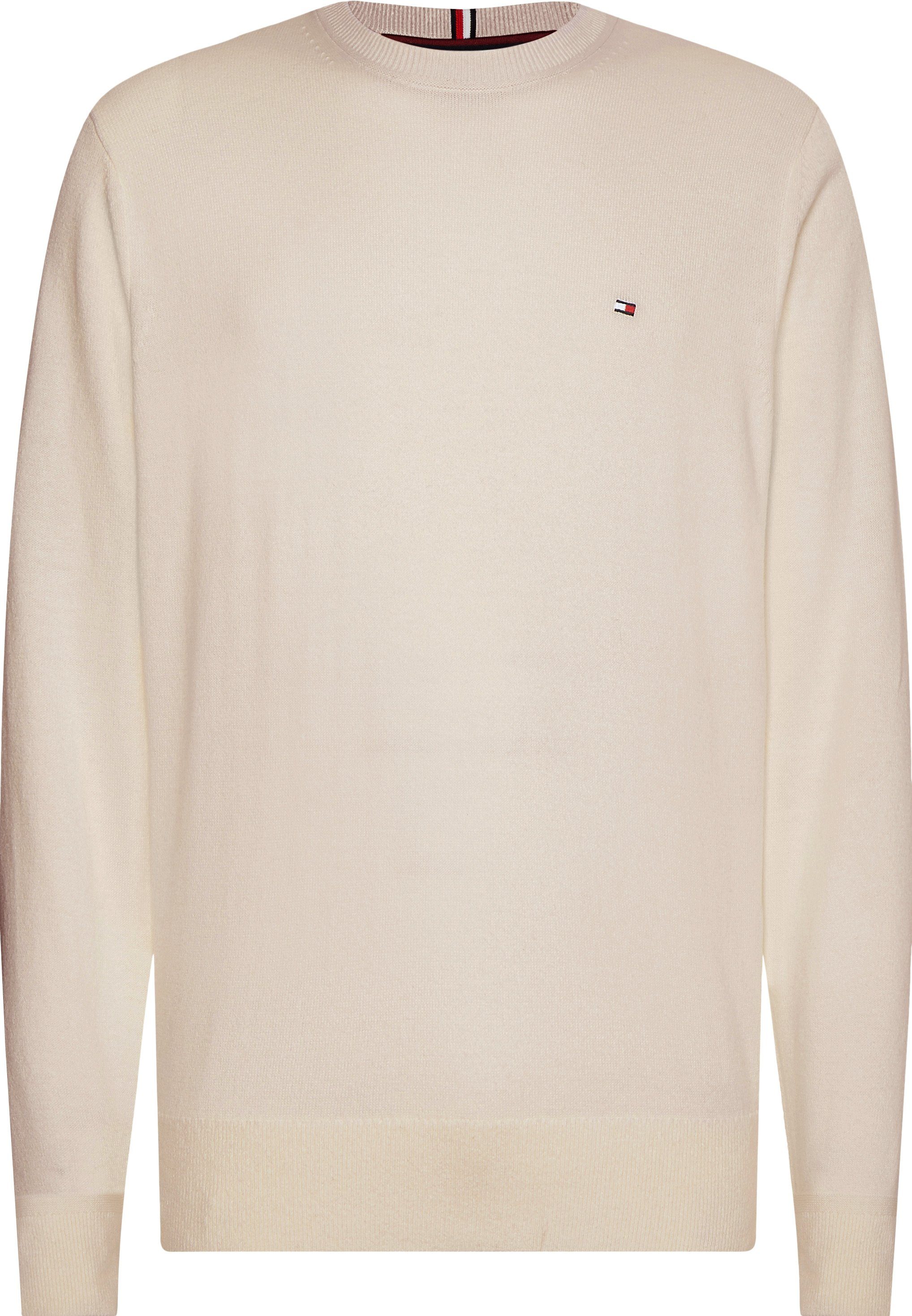 Top-Produkt Tommy Hilfiger Rundhalspullover CREW PIMA NECK CASHMERE ORG CTN Creme Chasmere