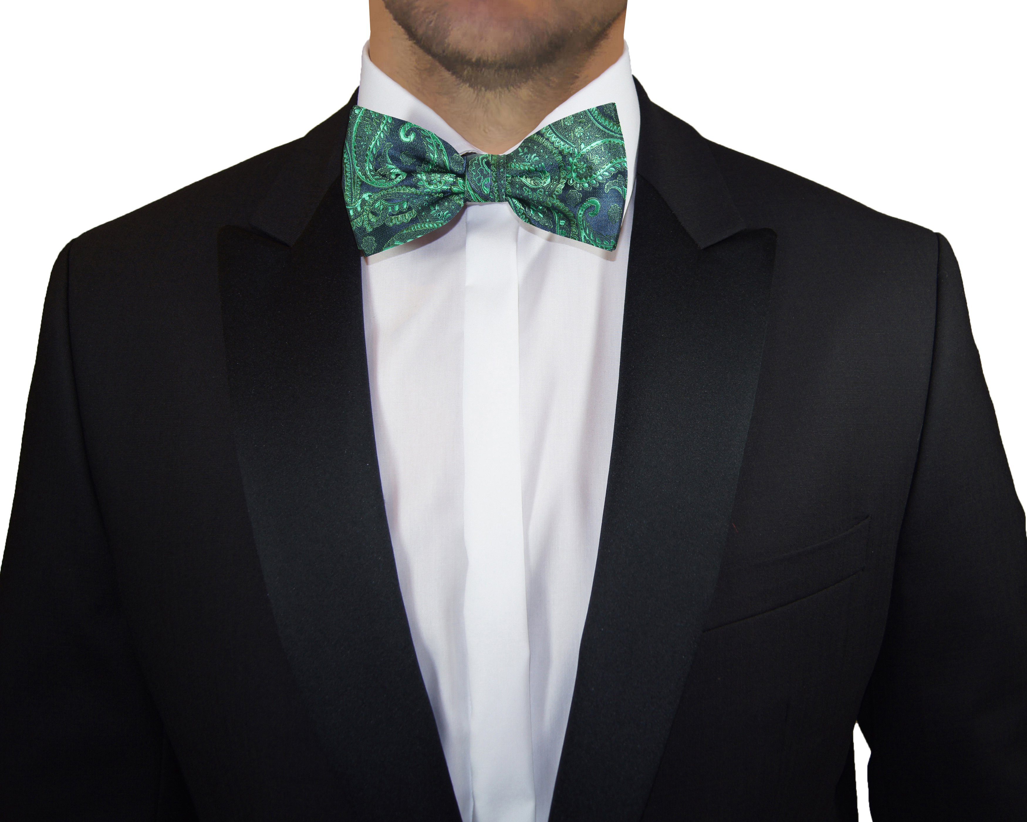 Paul Malone Fliege Herren Schleife modern elegant festlich grün paisley Hoc günstig online kaufen