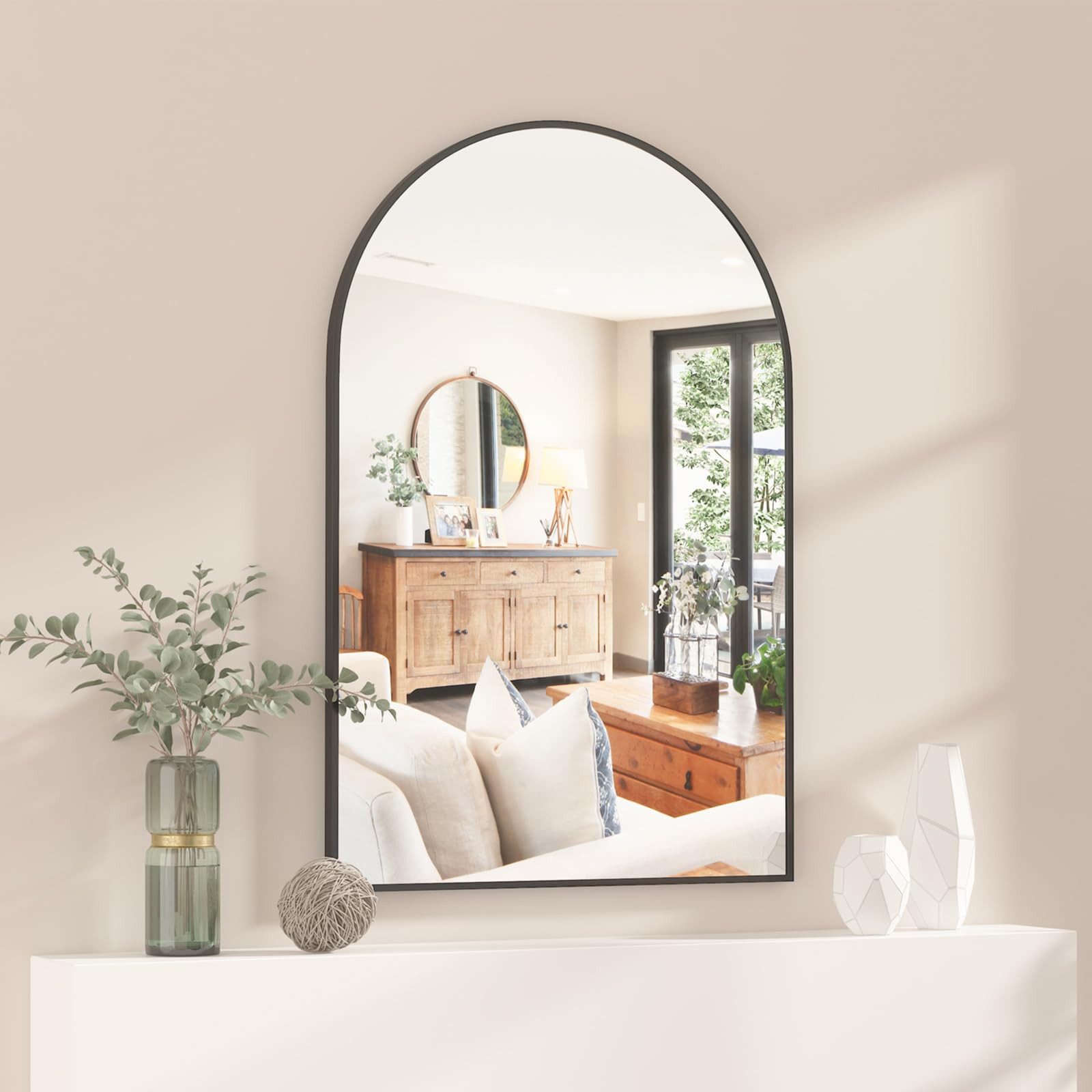 CASSILANDO Badspiegel Bogenförmiger Wandspiegel, Badezimmerspiegel, 75 * 50 günstig online kaufen