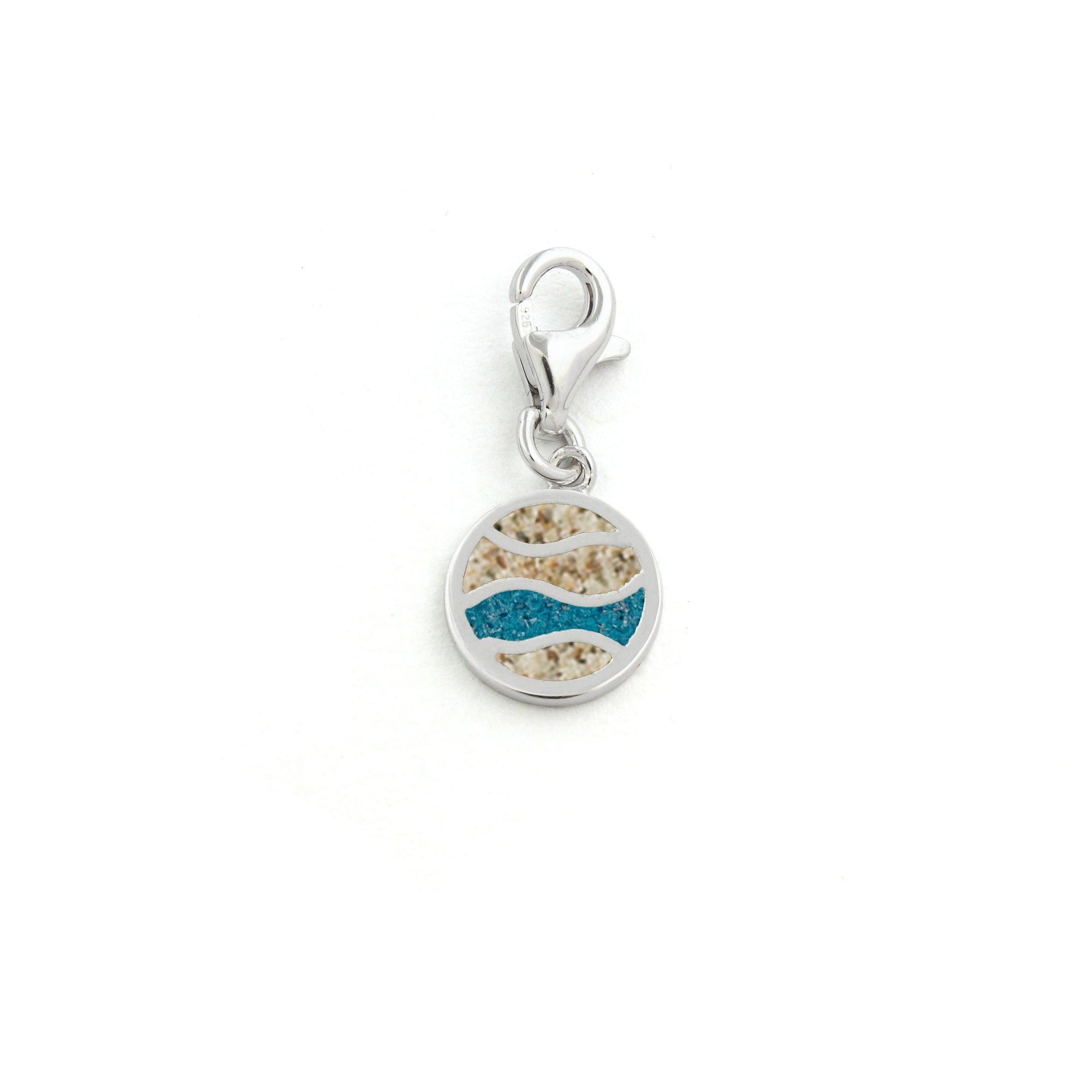 Bead DUR Schmuck: Charm "Strandwellen", mit Strandsand und Steinsand F253