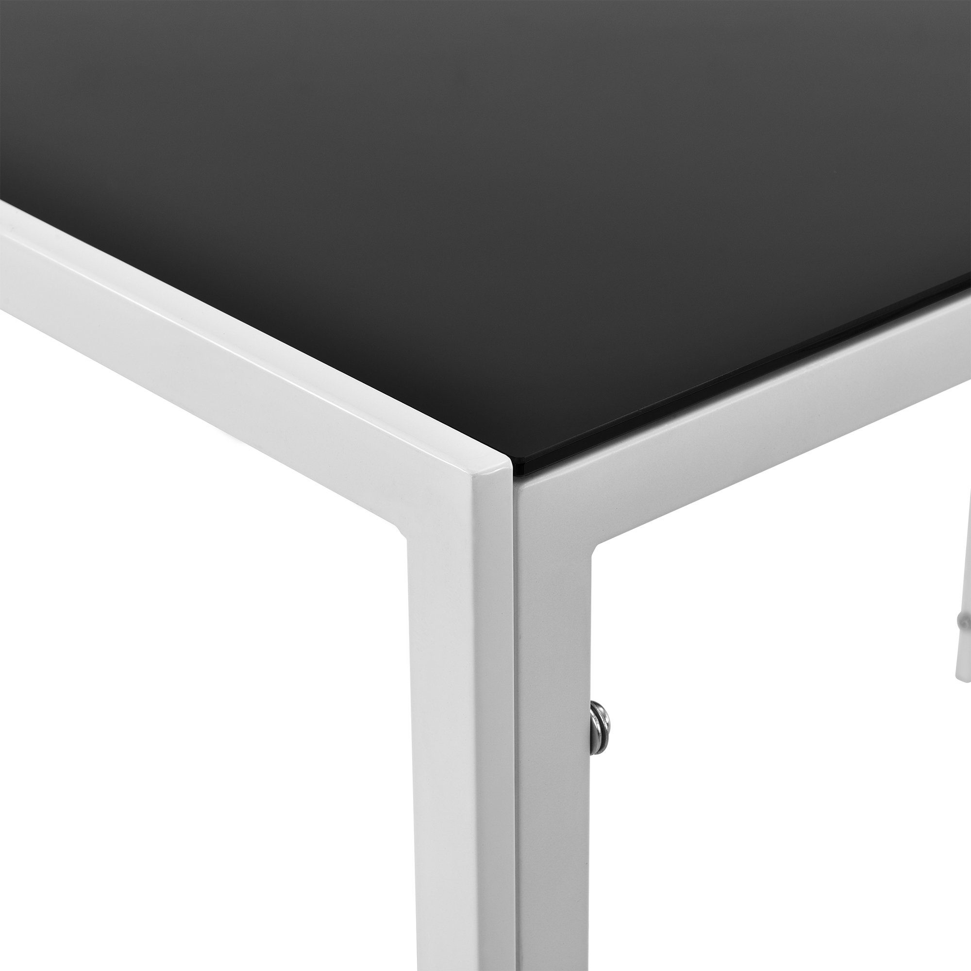 »Enschede« Esstisch, Tischplatte Schwarz/weiß schwarz-weiß Glas en.casa mit