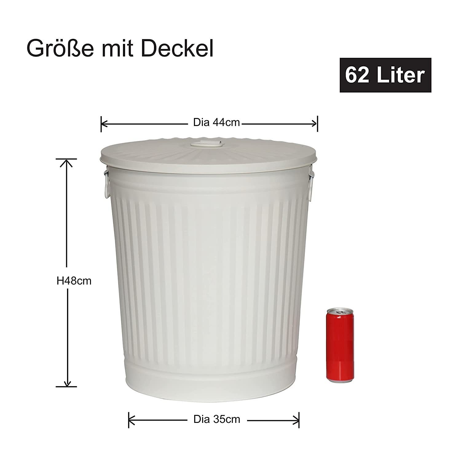 Mülleimer + Müllbeutel Mülleimer Jinfa mit Jinfa Deckel Müllbeutel 4 Vintage + Abfalltonne Mülleimer 62L(€43,19/Stück) 30