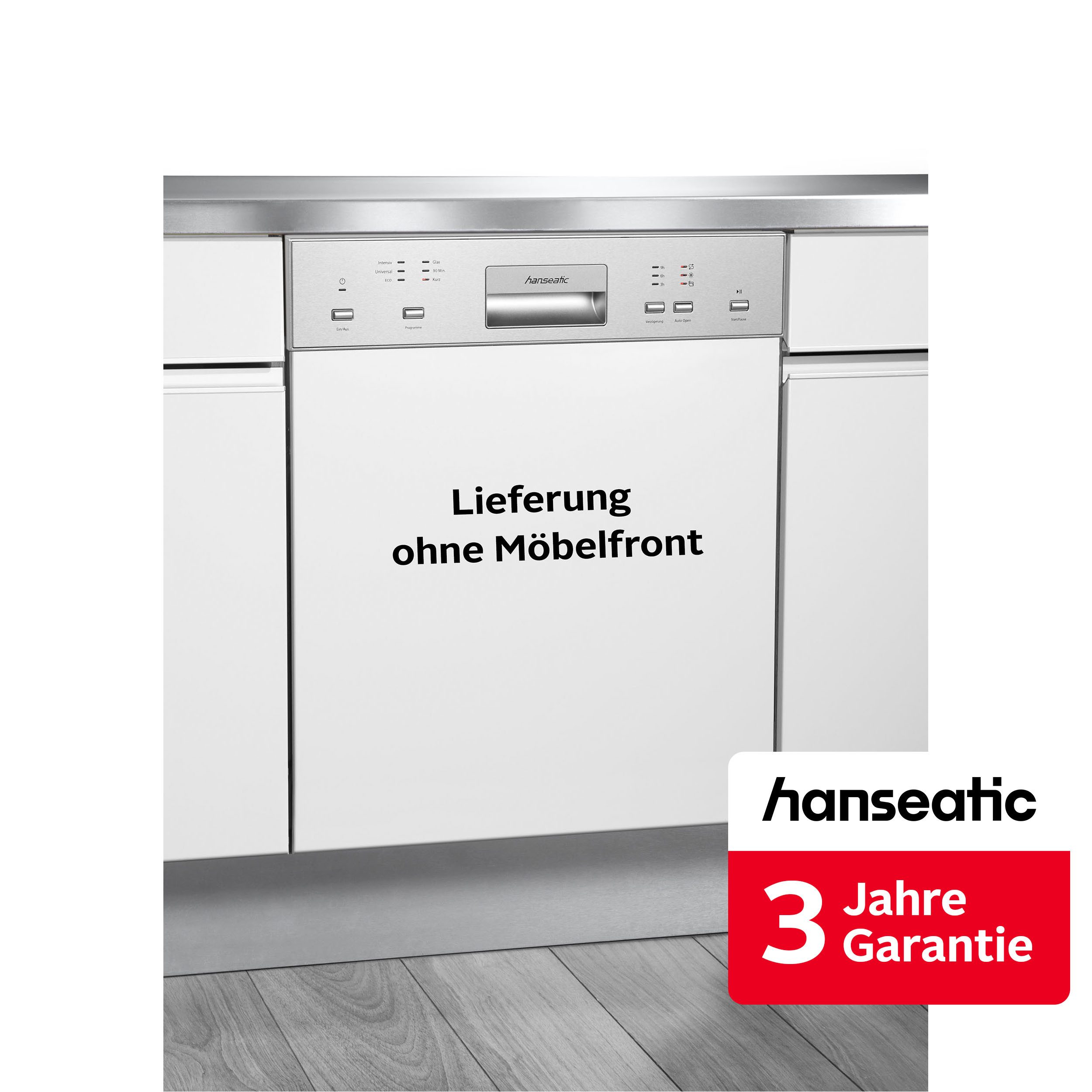 Hanseatic teilintegrierbarer Geschirrspüler HGTI6082D137709HS, 14 Maßgedecke, inkl. 3 Jahre Herstellergarantie