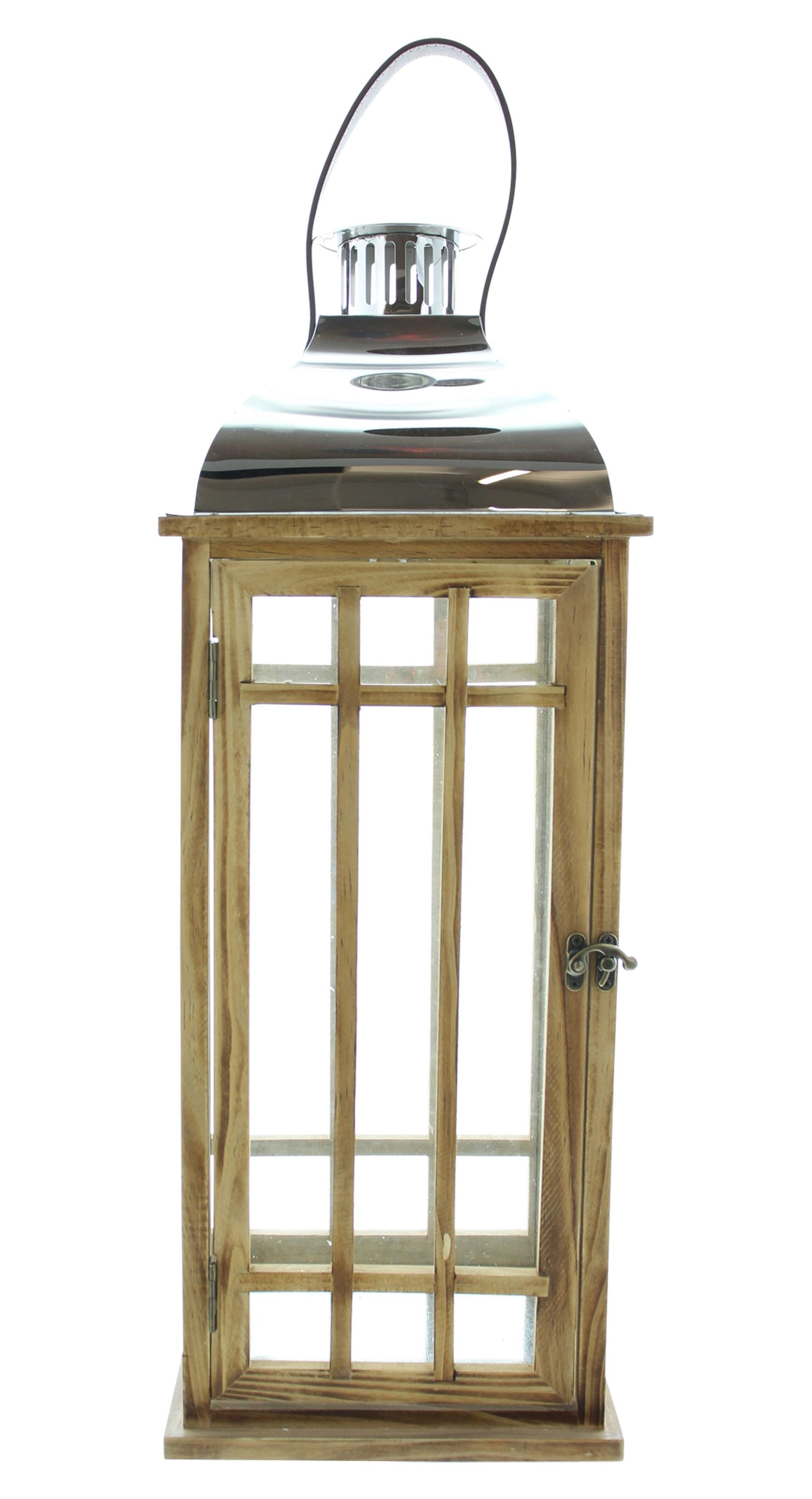 Frank Flechtwaren Kerzenlaterne Laterne Wood Holz & Glas 60cm – Holzlaterne