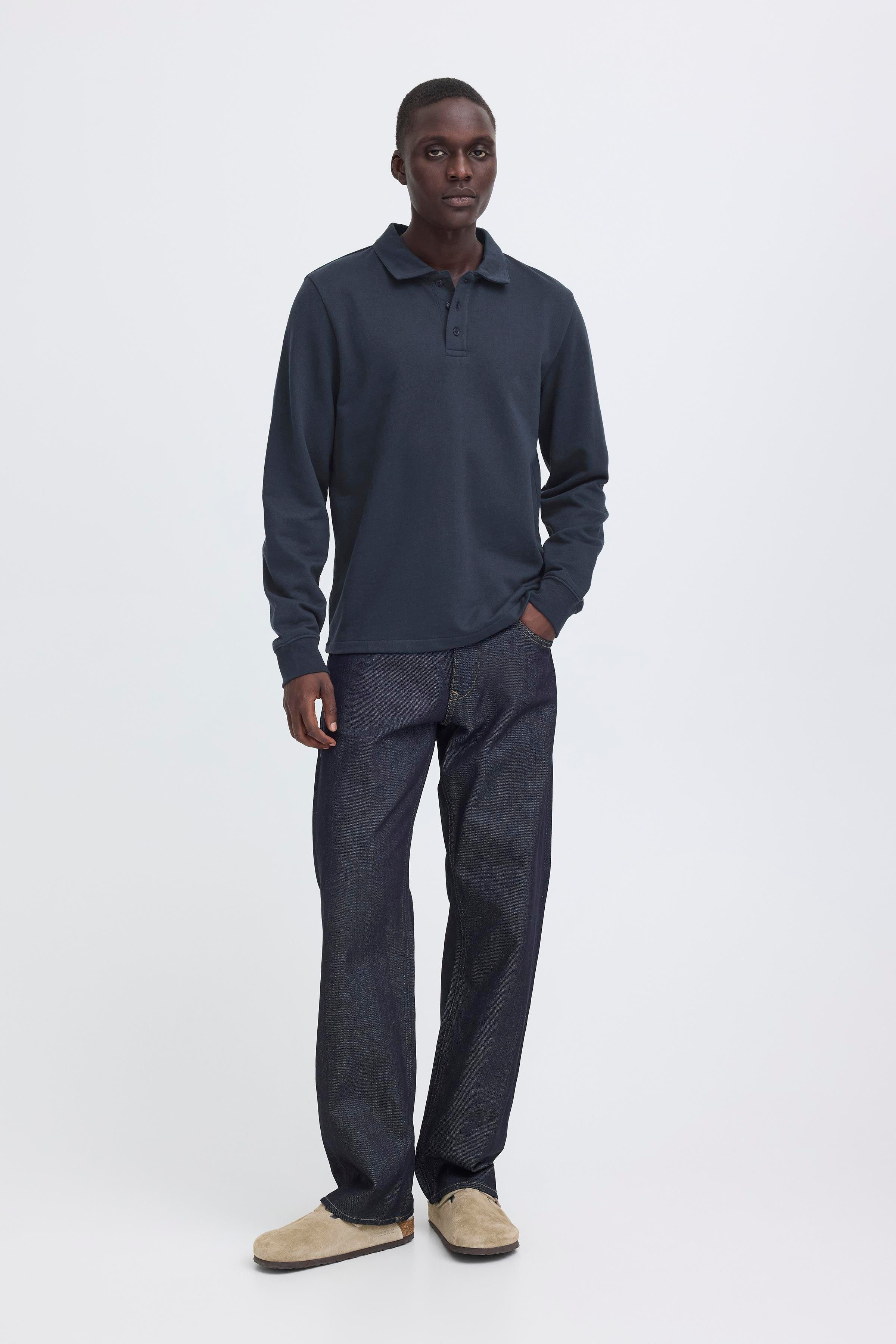 Blend Sweatshirt BHBRODY POLO SWEATSHIRT mit Baumwollmischung aus Baumwolle und Polyester, Regular Fit