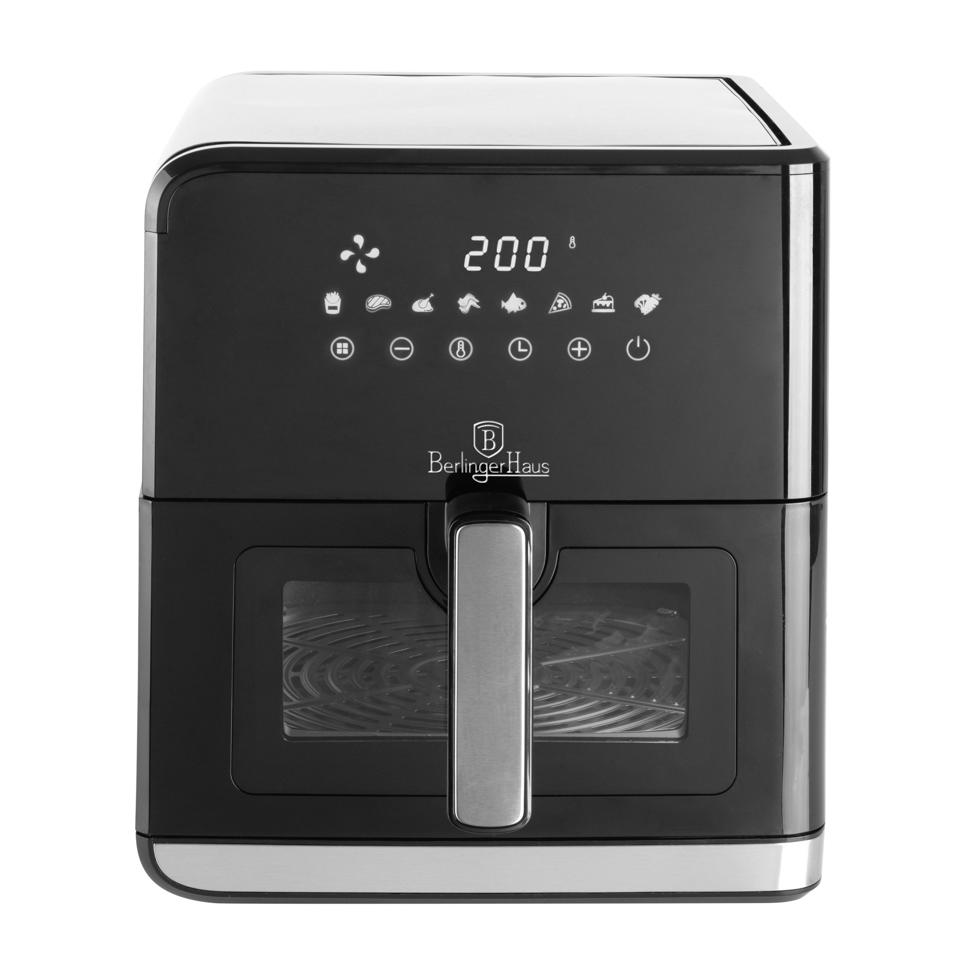 BerlingerHaus Heißluftfritteuse BH 9470, 1700 W, 7,5 L, 1700 W, LED Touchdisplay, Sichtfenster