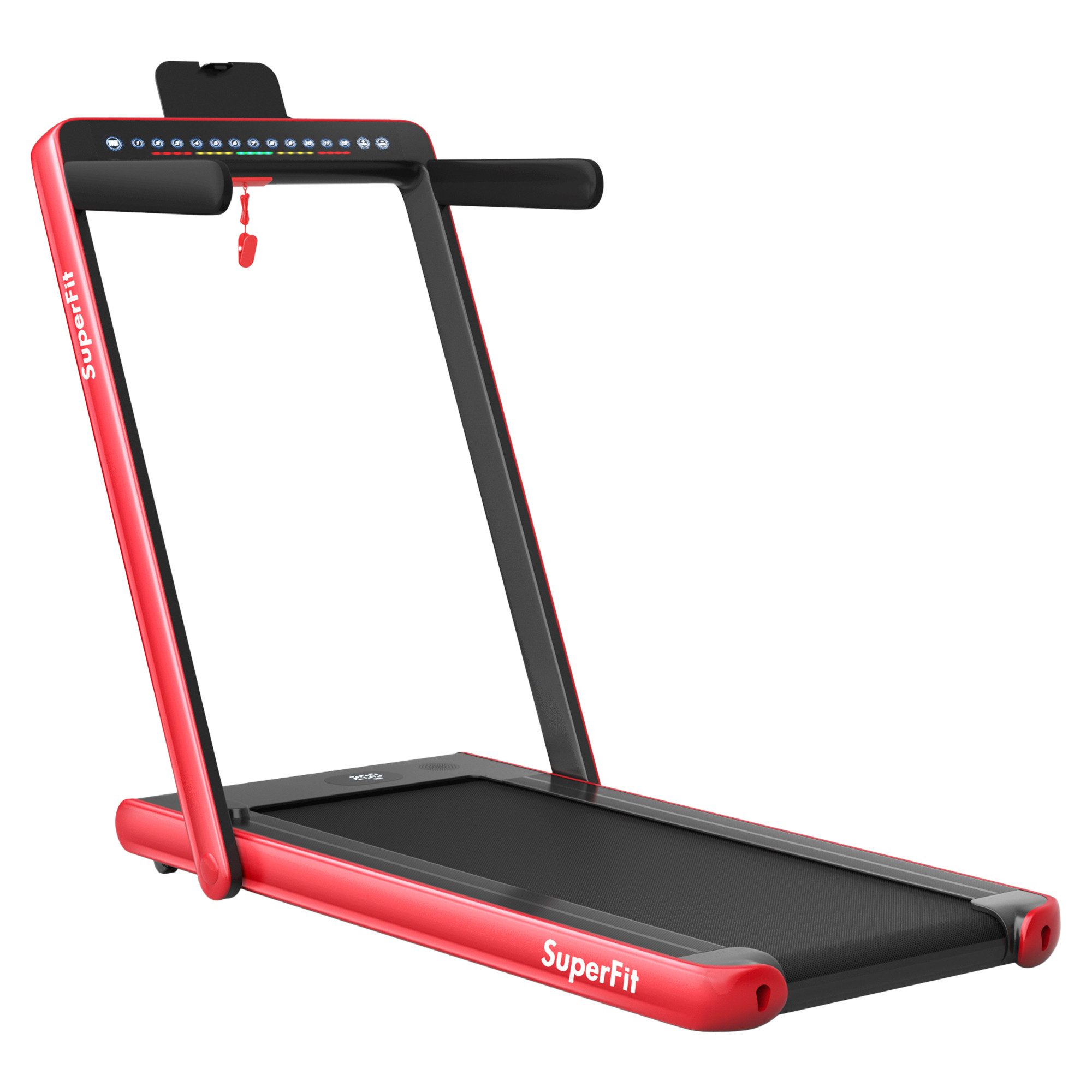 COSTWAY Laufband 2 in 1 klappbar Heimtrainer, LED, mit APP, 1 - 12 km/h