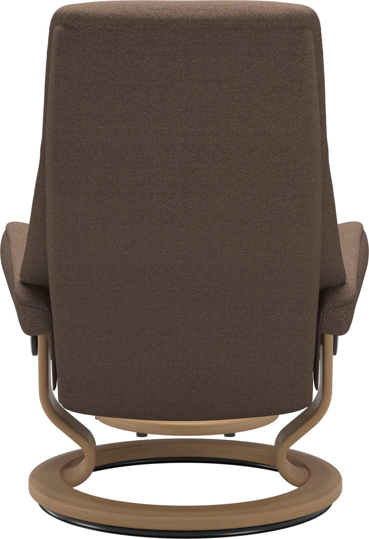 mit (Set, Relaxsessel S,Gestell mit Base, Classic Relaxsessel Größe Stressless® Eiche View Hocker),