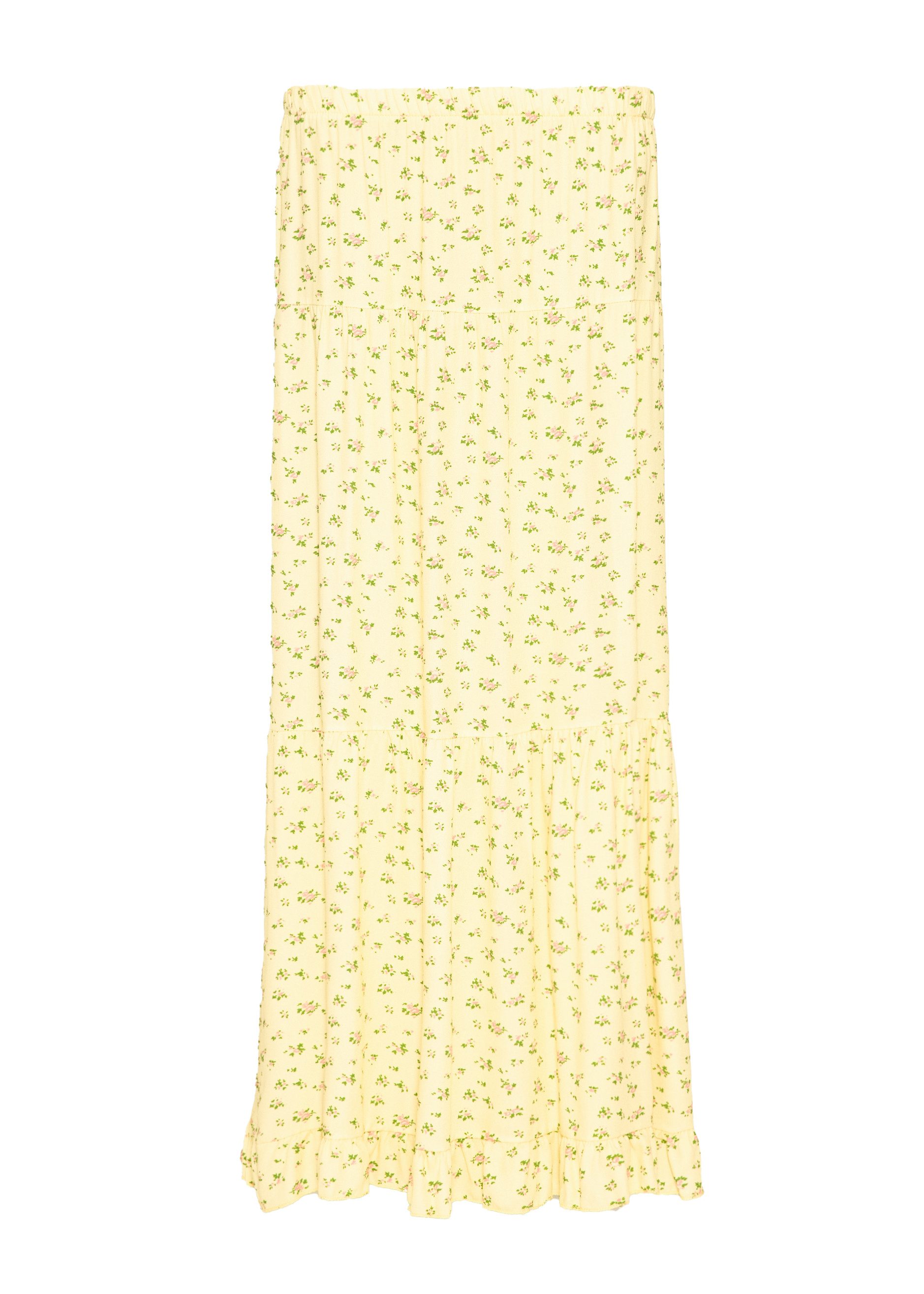 SASSYCLASSY A-Linien-Rock Maxirock mit floralem Print günstig online kaufen