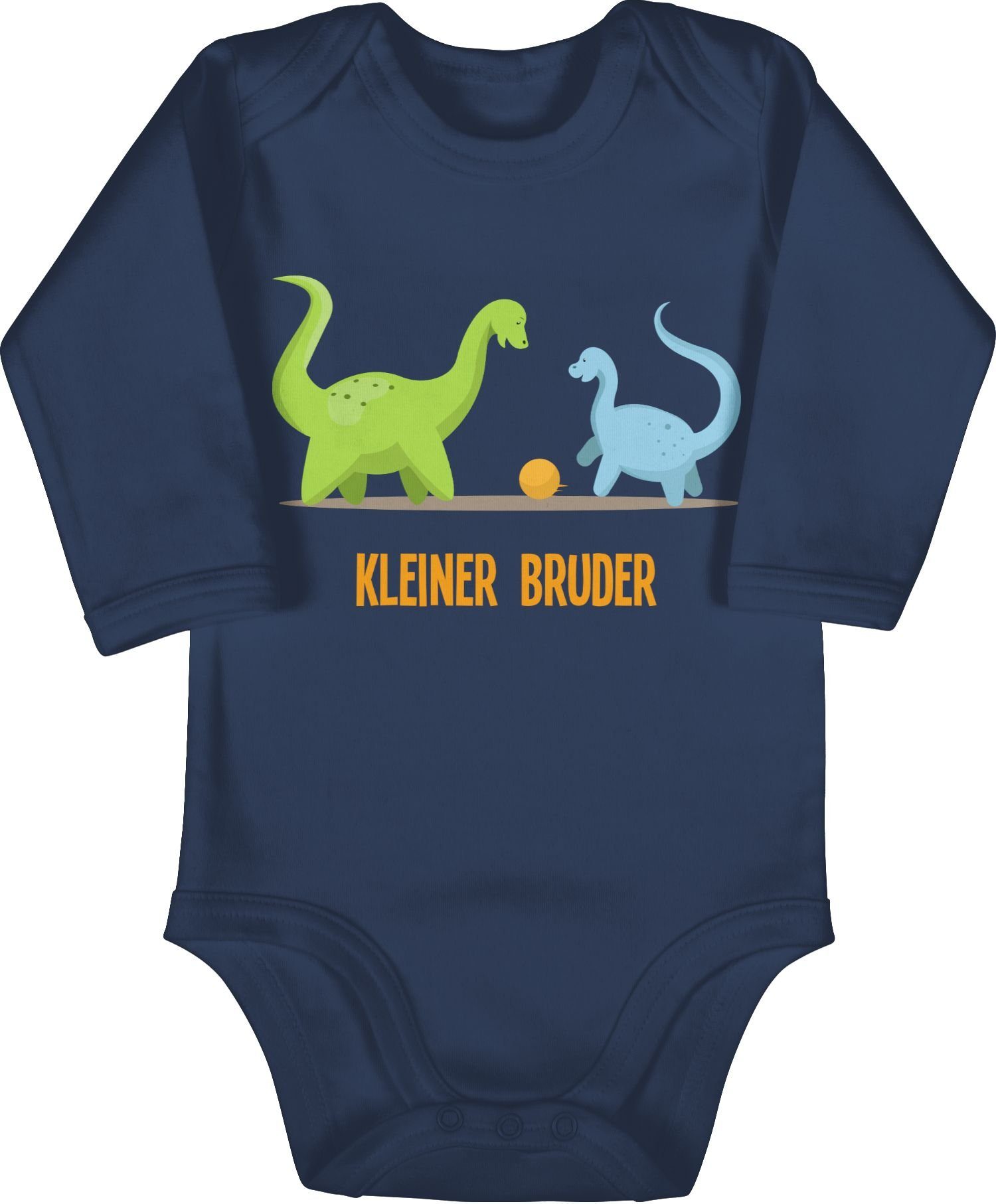 Shirtracer Shirtbody »Kleiner Bruder Dinosaurier - Geschwister Bruder und  Schwester - Bio Baby Strampler langarm« baby body dino - bruder strampler -  little brother